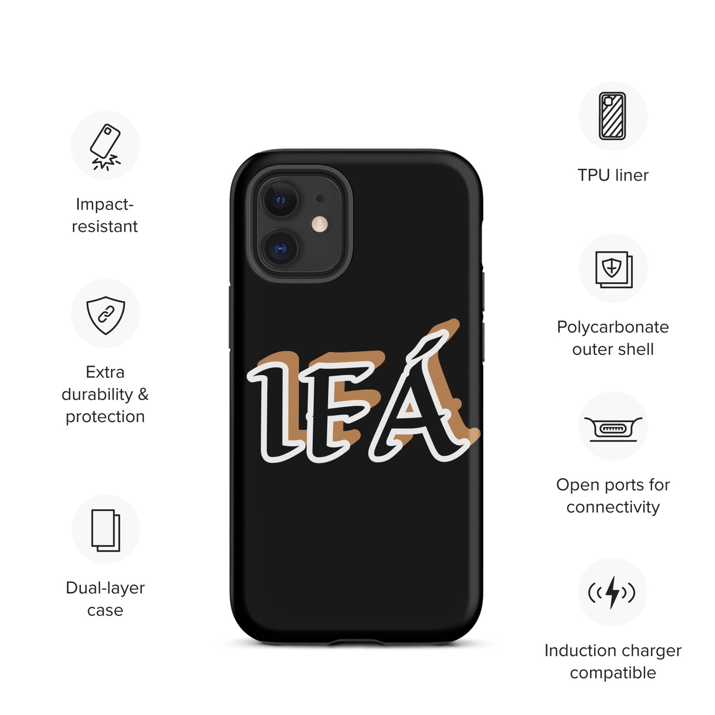 IFÁ Black/Gold Black Tough Case for iPhone®