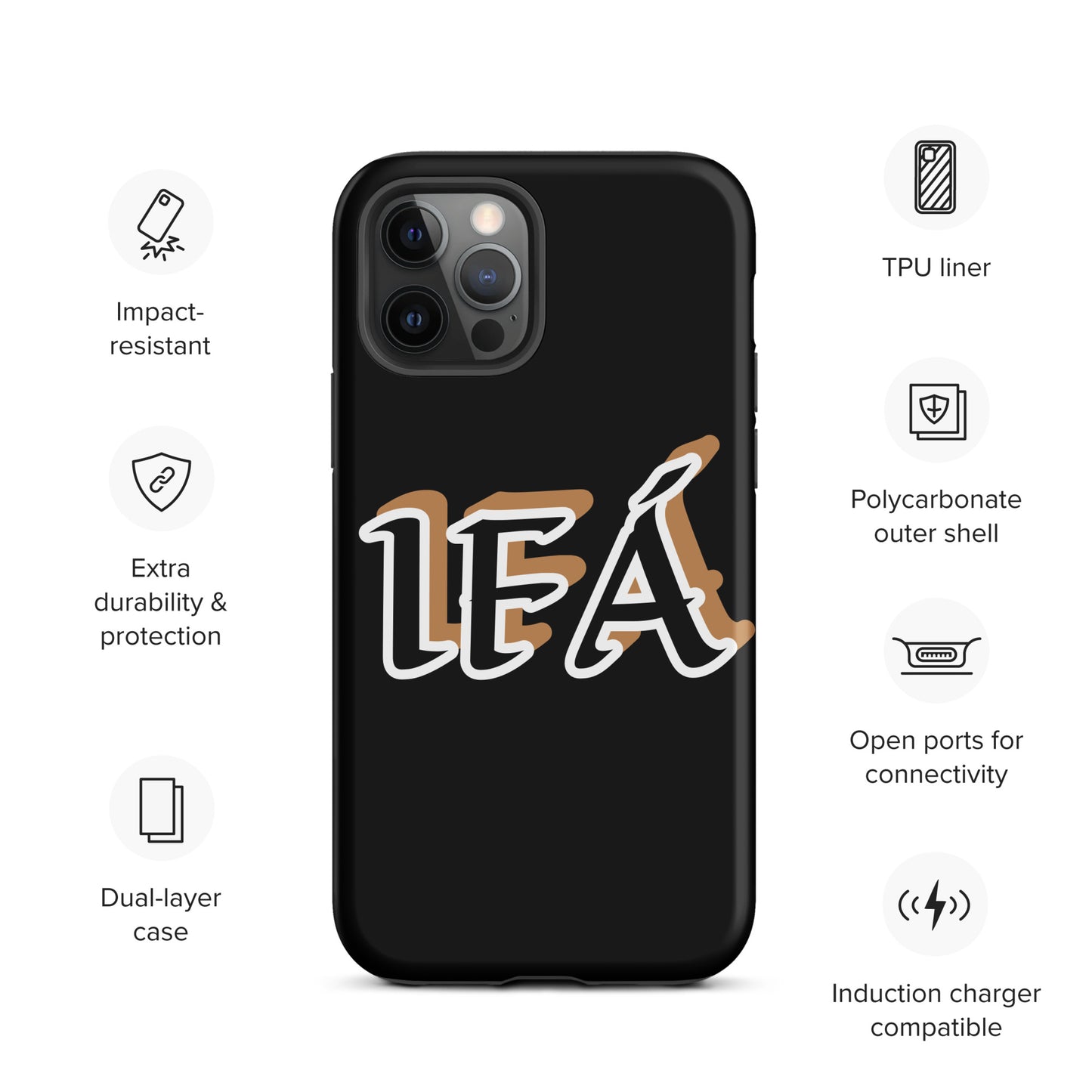 IFÁ Black/Gold Black Tough Case for iPhone®