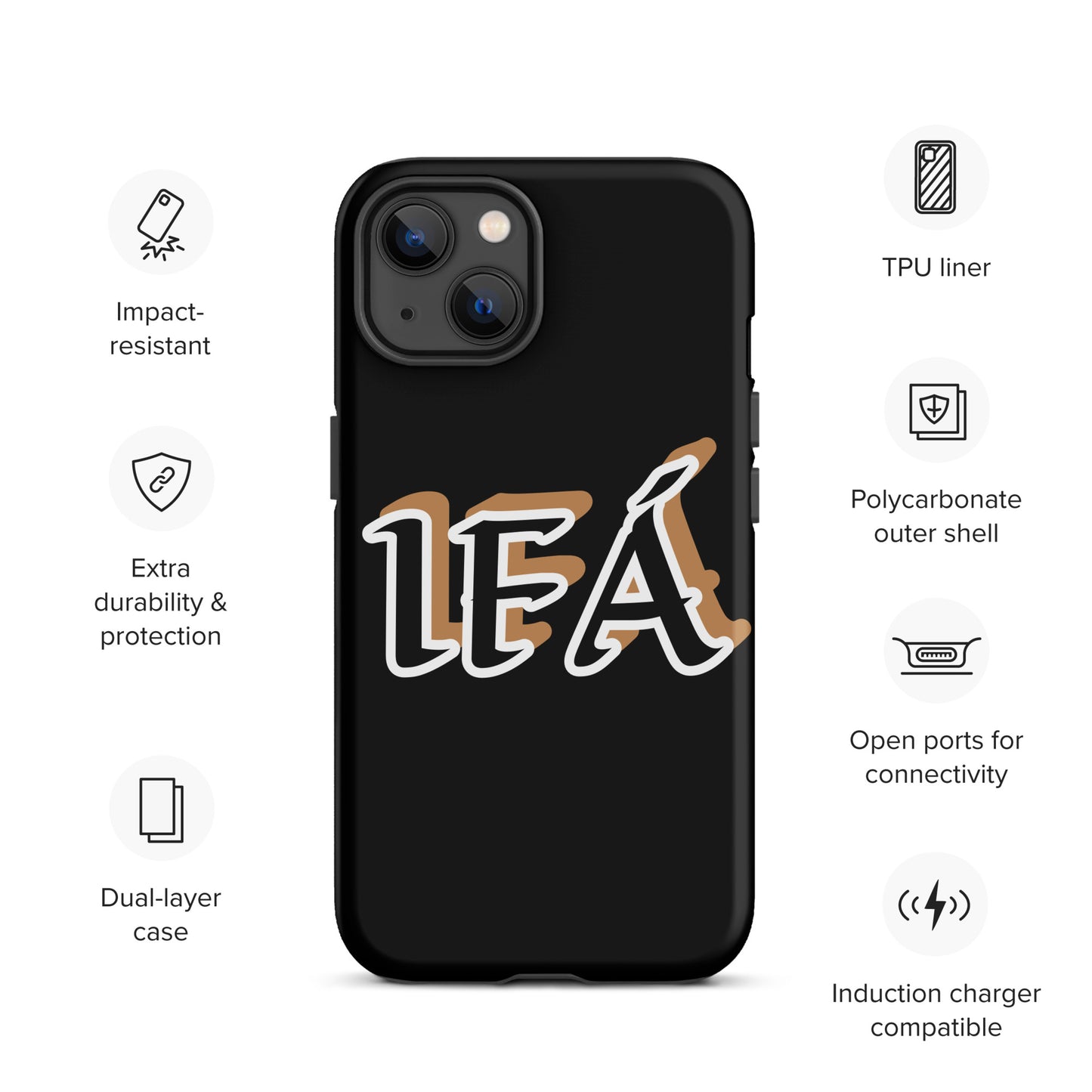 IFÁ Black/Gold Black Tough Case for iPhone®