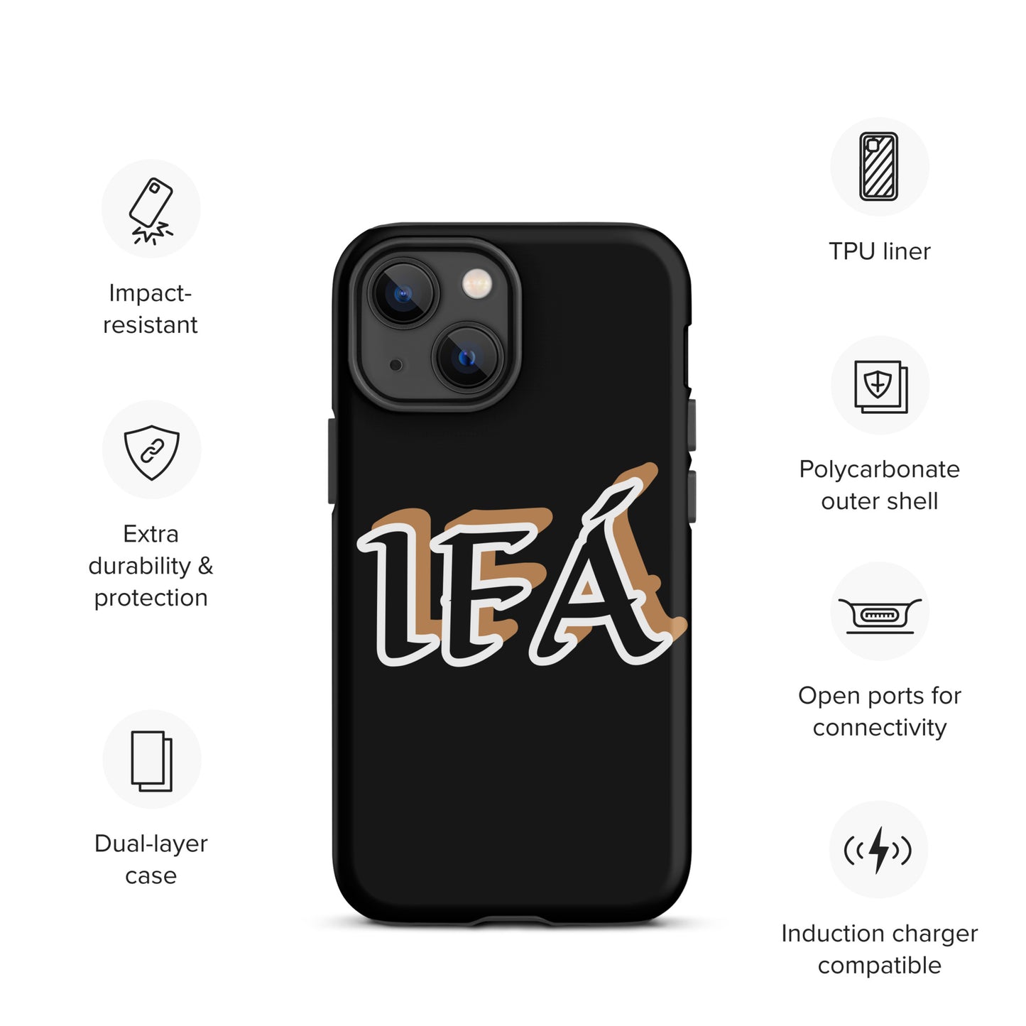 IFÁ Black/Gold Black Tough Case for iPhone®
