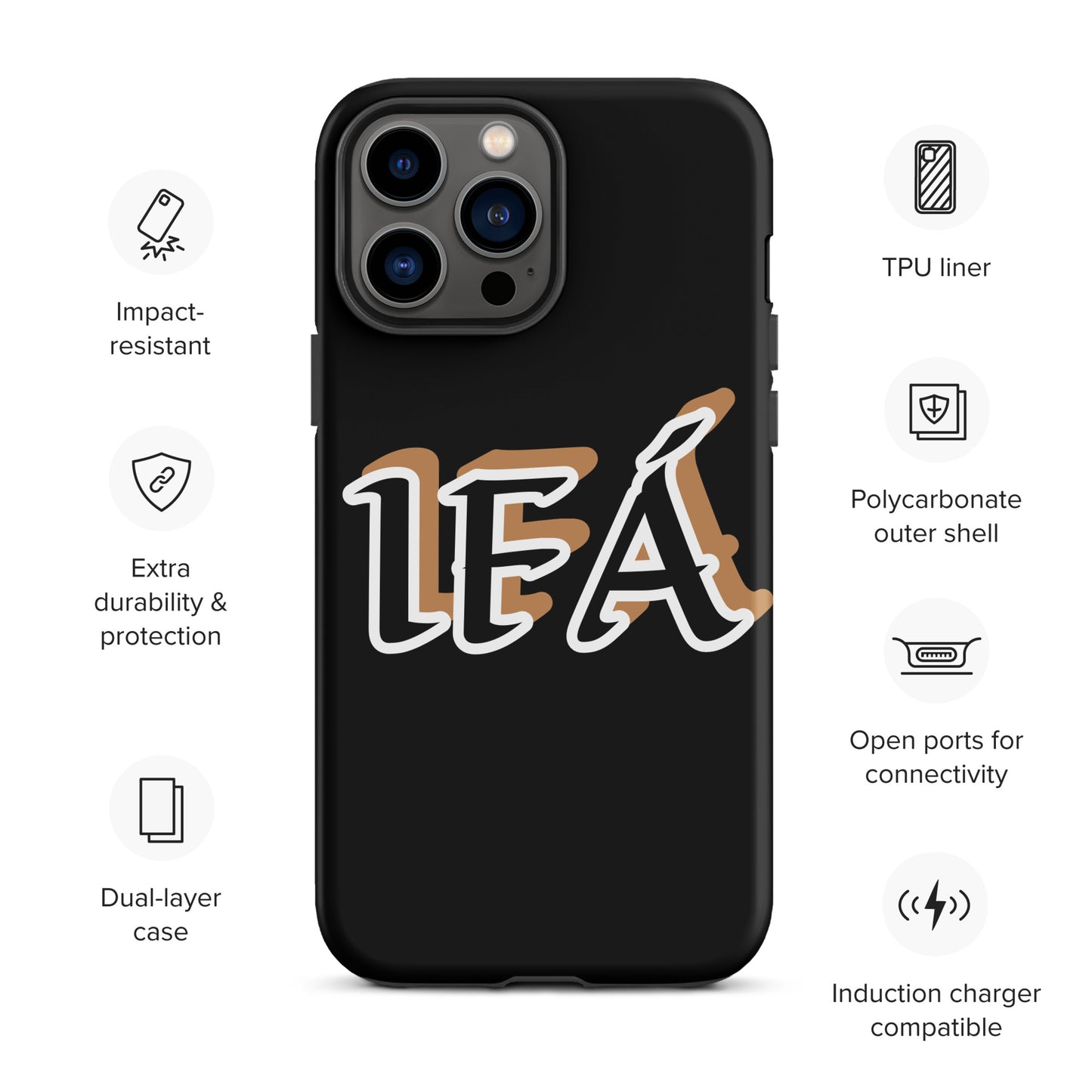 IFÁ Black/Gold Black Tough Case for iPhone®