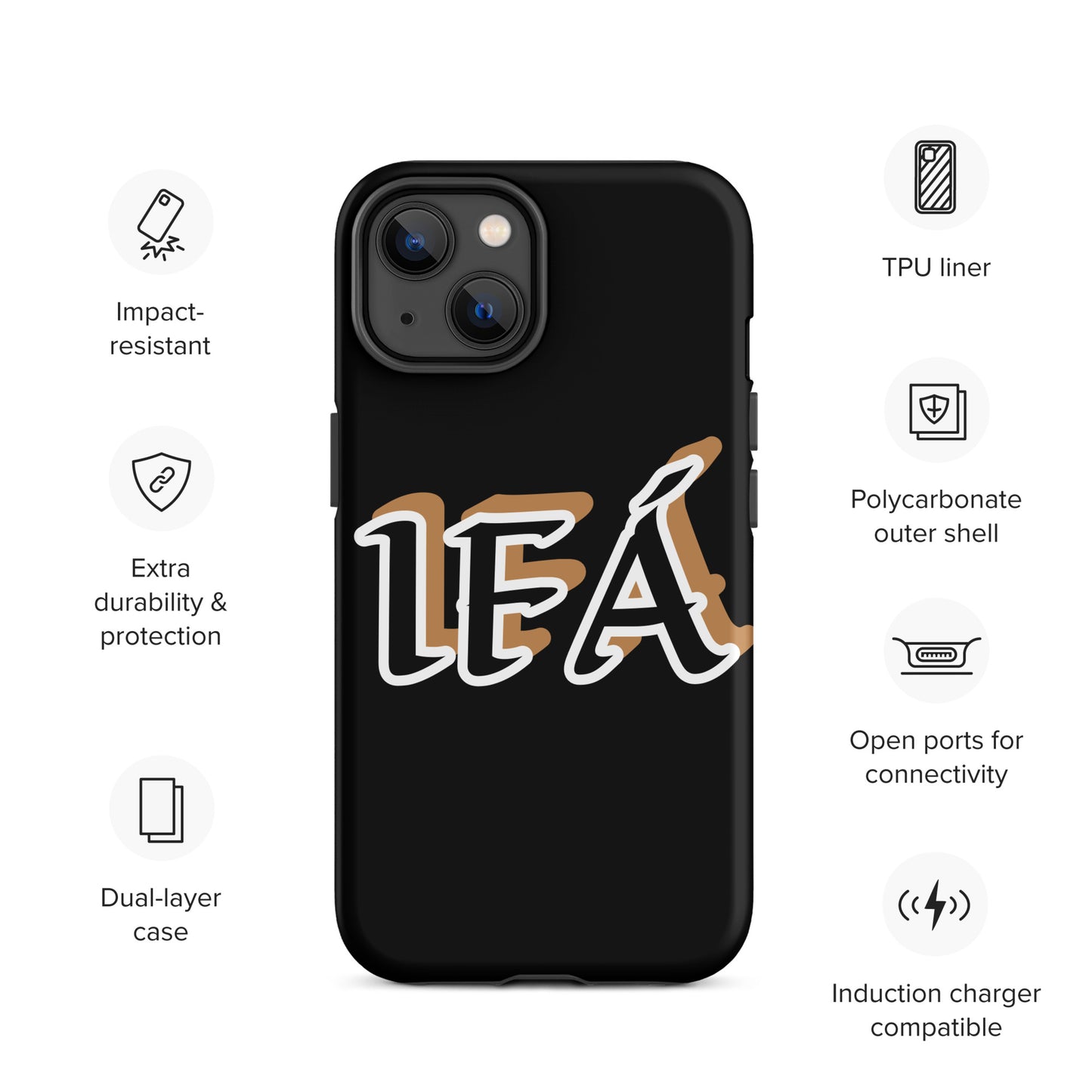 IFÁ Black/Gold Black Tough Case for iPhone®