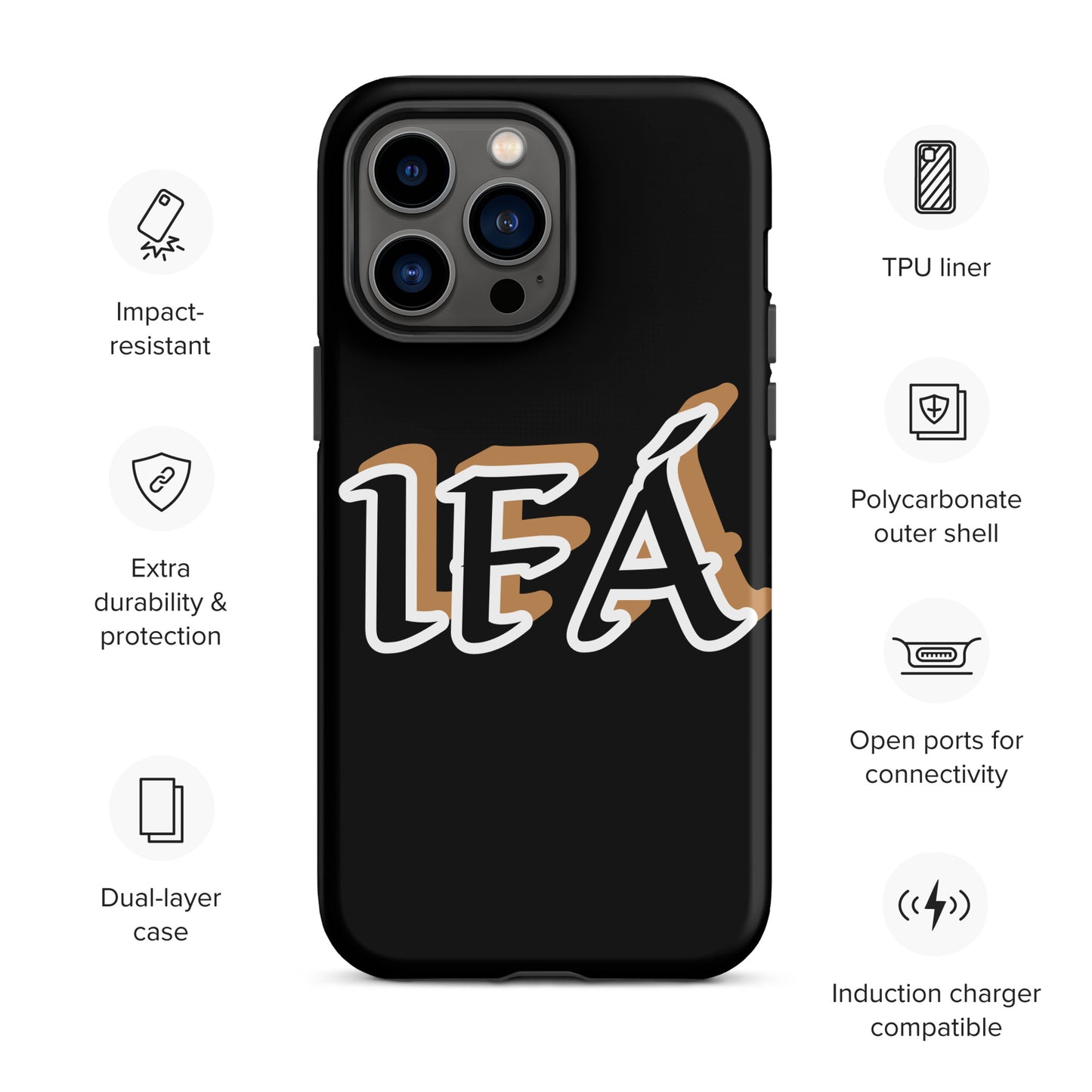 IFÁ Black/Gold Black Tough Case for iPhone®