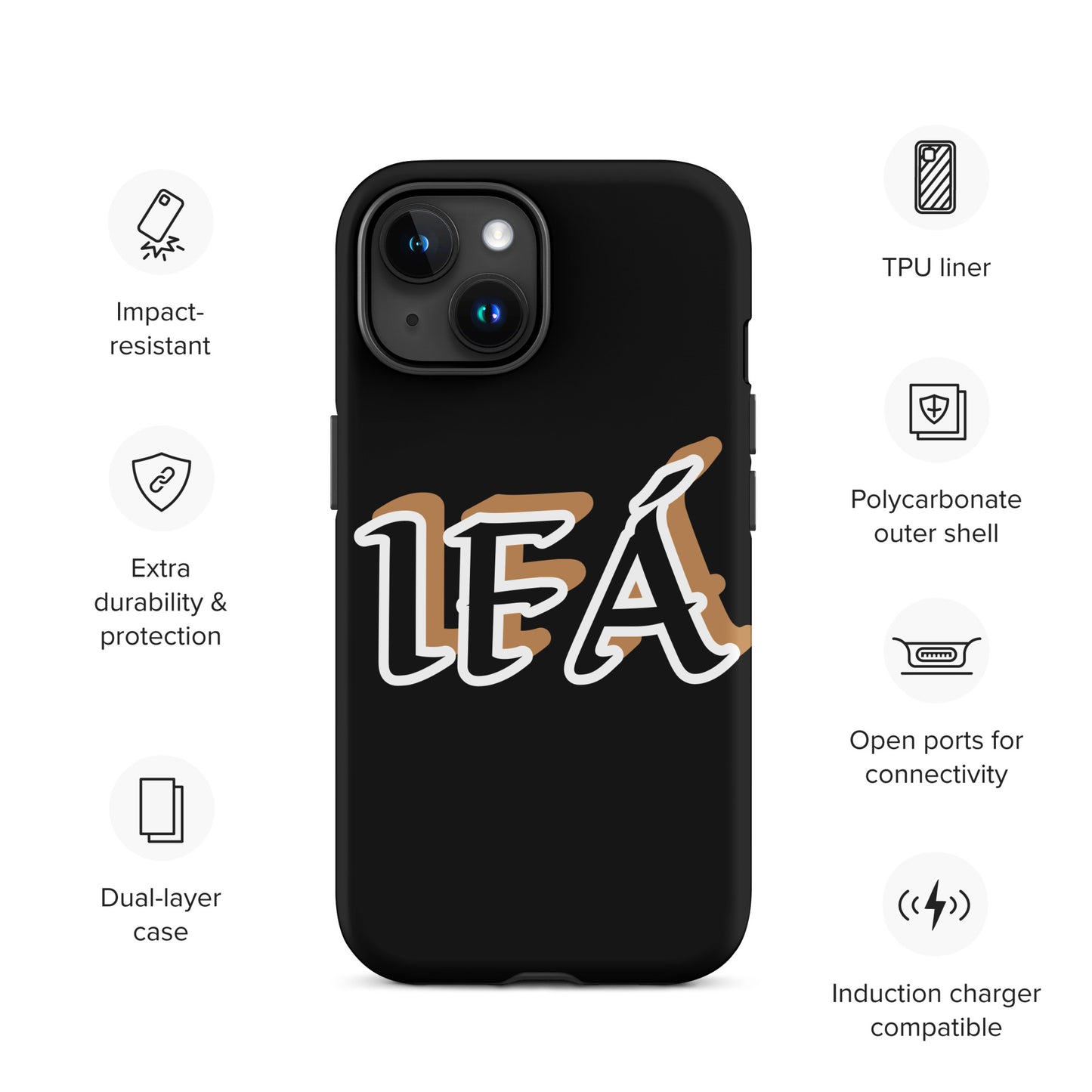 IFÁ Black/Gold Black Tough Case for iPhone®