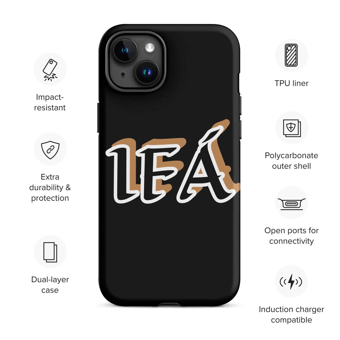 IFÁ Black/Gold Black Tough Case for iPhone®