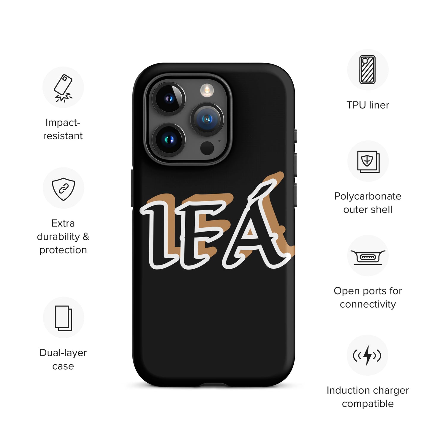 IFÁ Black/Gold Black Tough Case for iPhone®