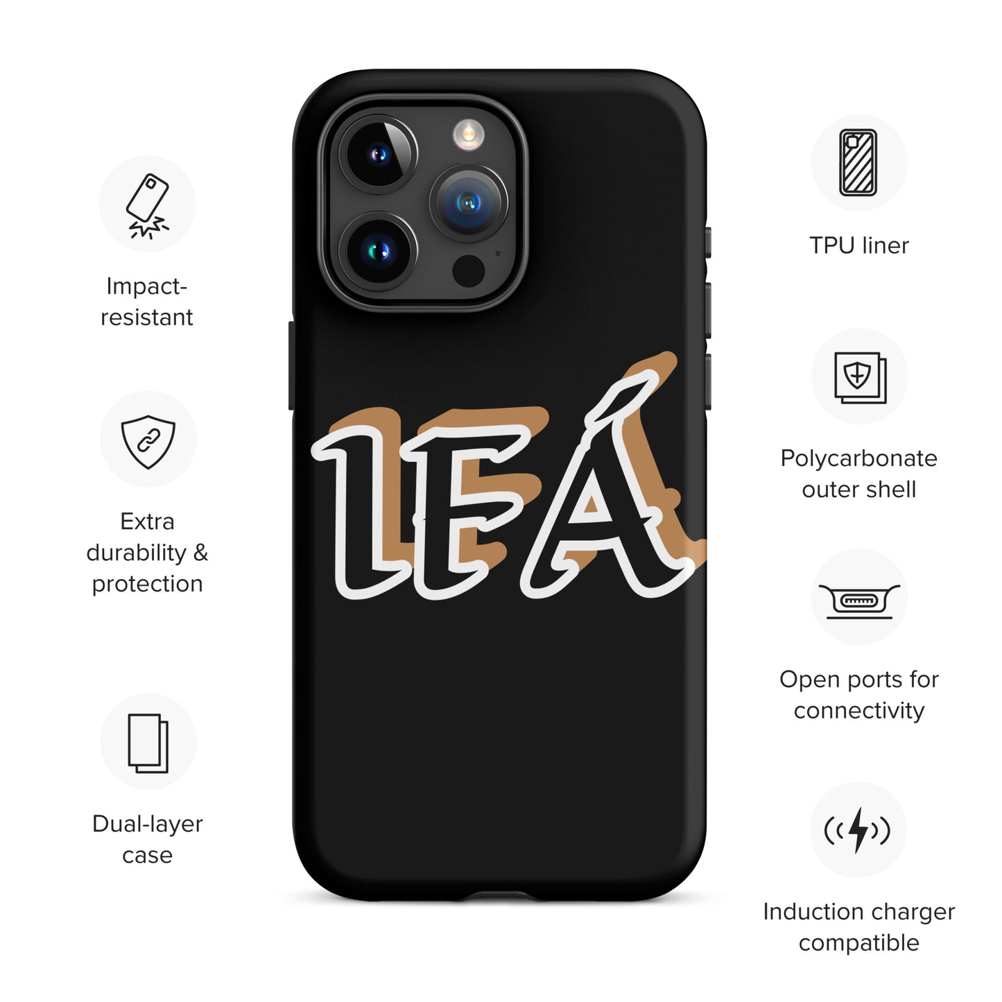 IFÁ Black/Gold Black Tough Case for iPhone®