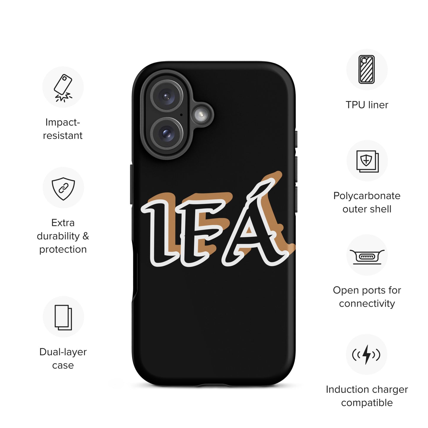 IFÁ Black/Gold Black Tough Case for iPhone®