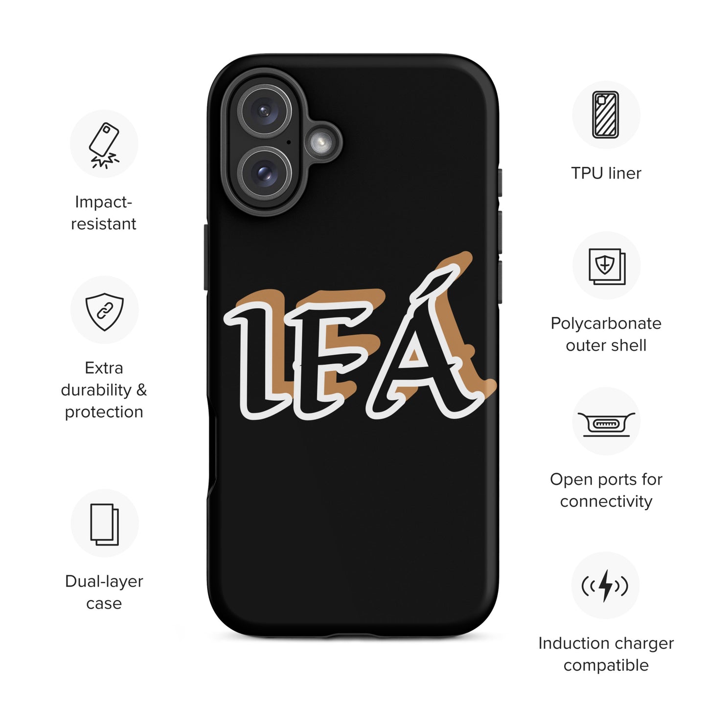 IFÁ Black/Gold Black Tough Case for iPhone®
