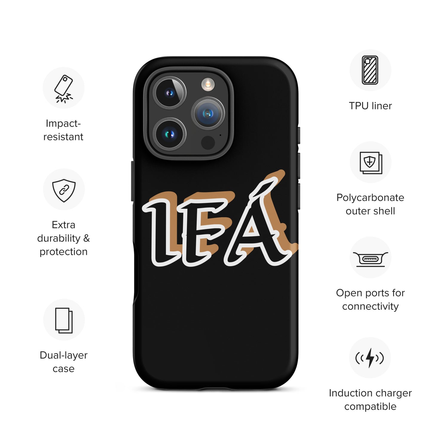 IFÁ Black/Gold Black Tough Case for iPhone®