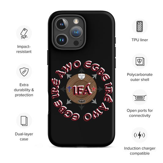 Egbe Iré Awo Signature Logo Black Tough Case for iPhone®