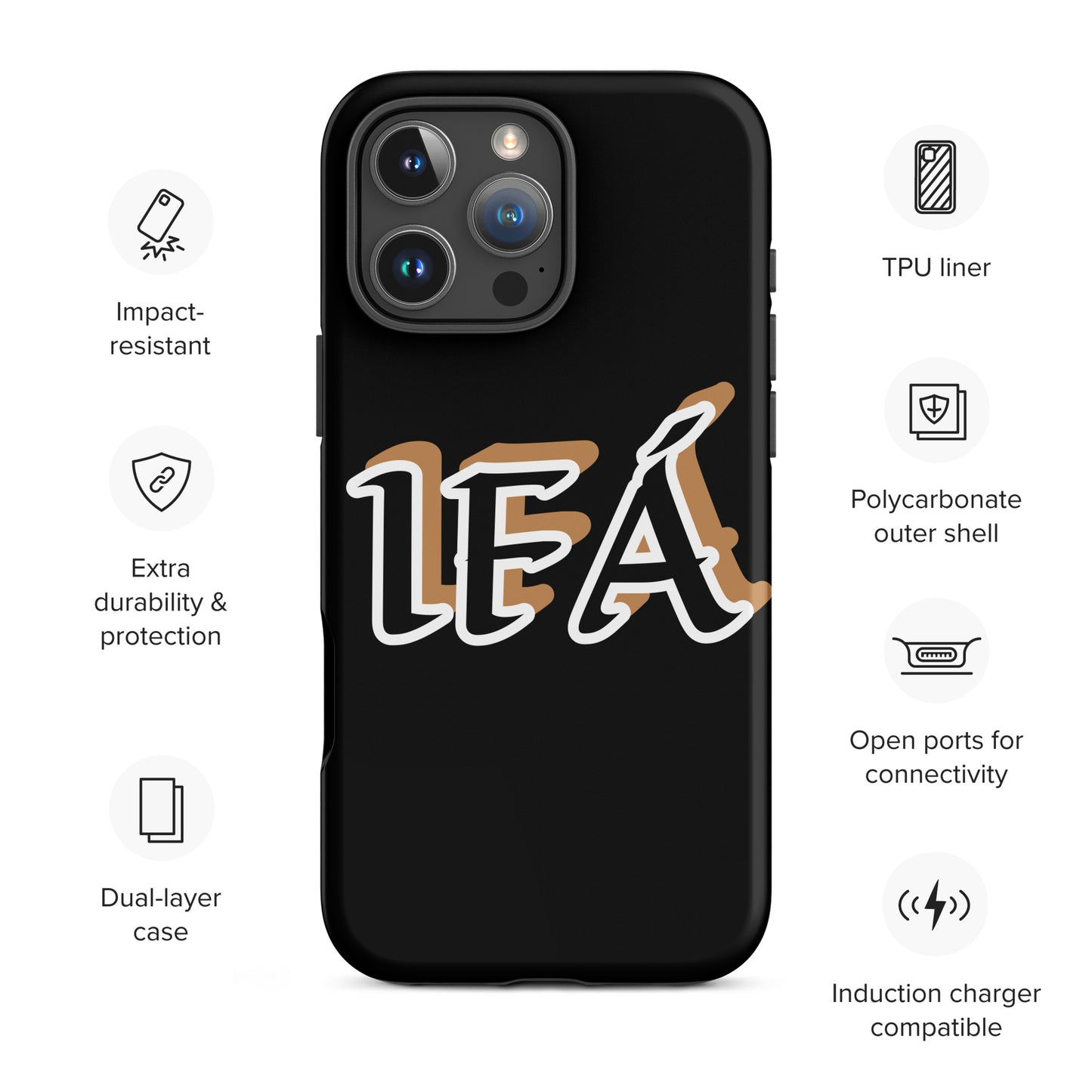 IFÁ Black/Gold Black Tough Case for iPhone®