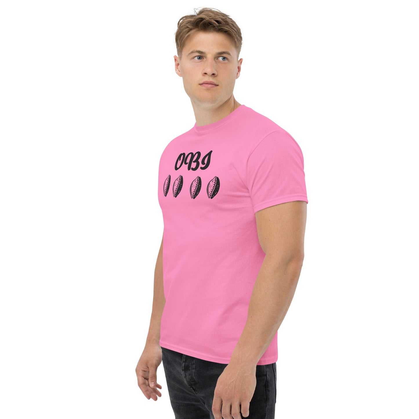 OBI Black Embroidered Unisex classic tee