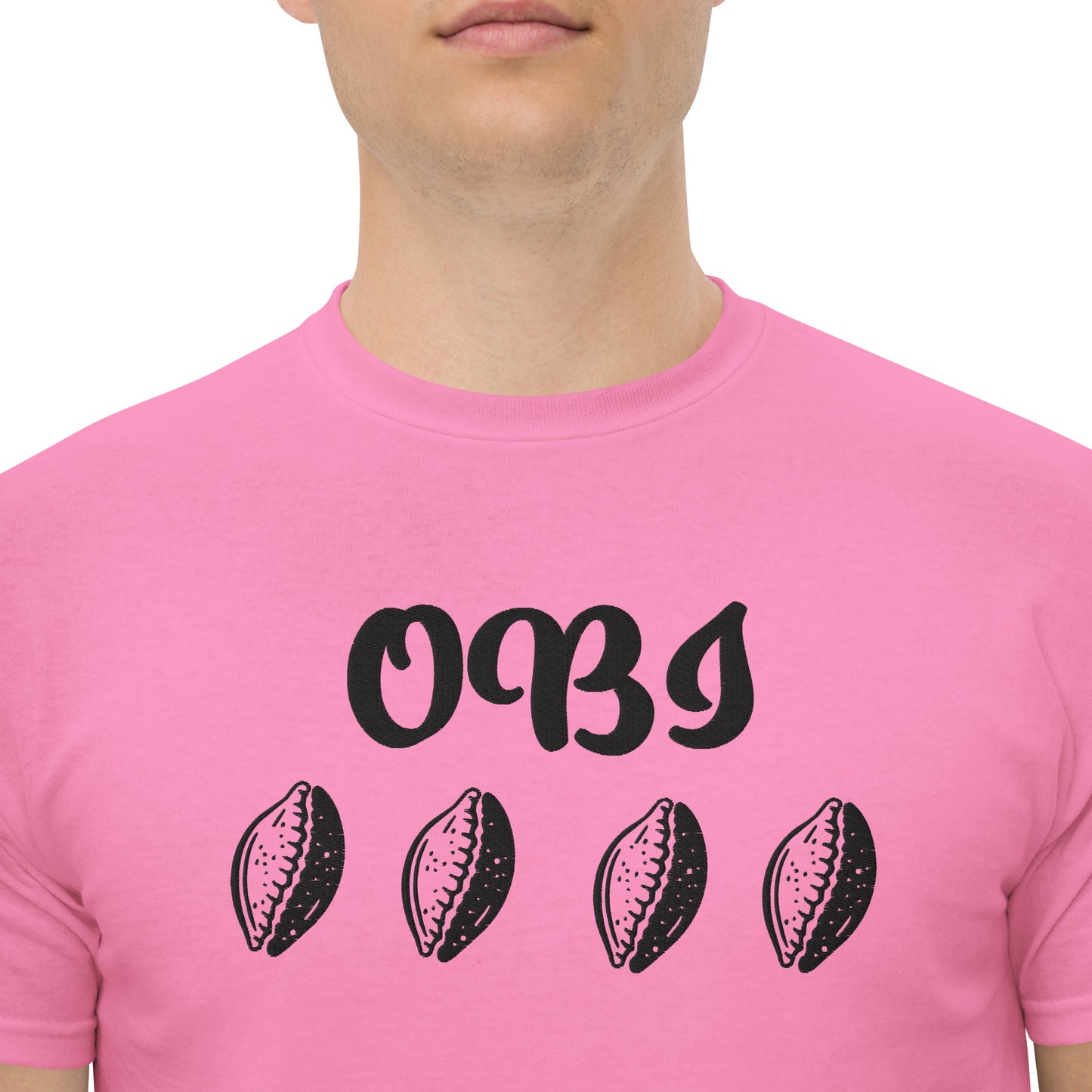 OBI Black Embroidered Unisex classic tee