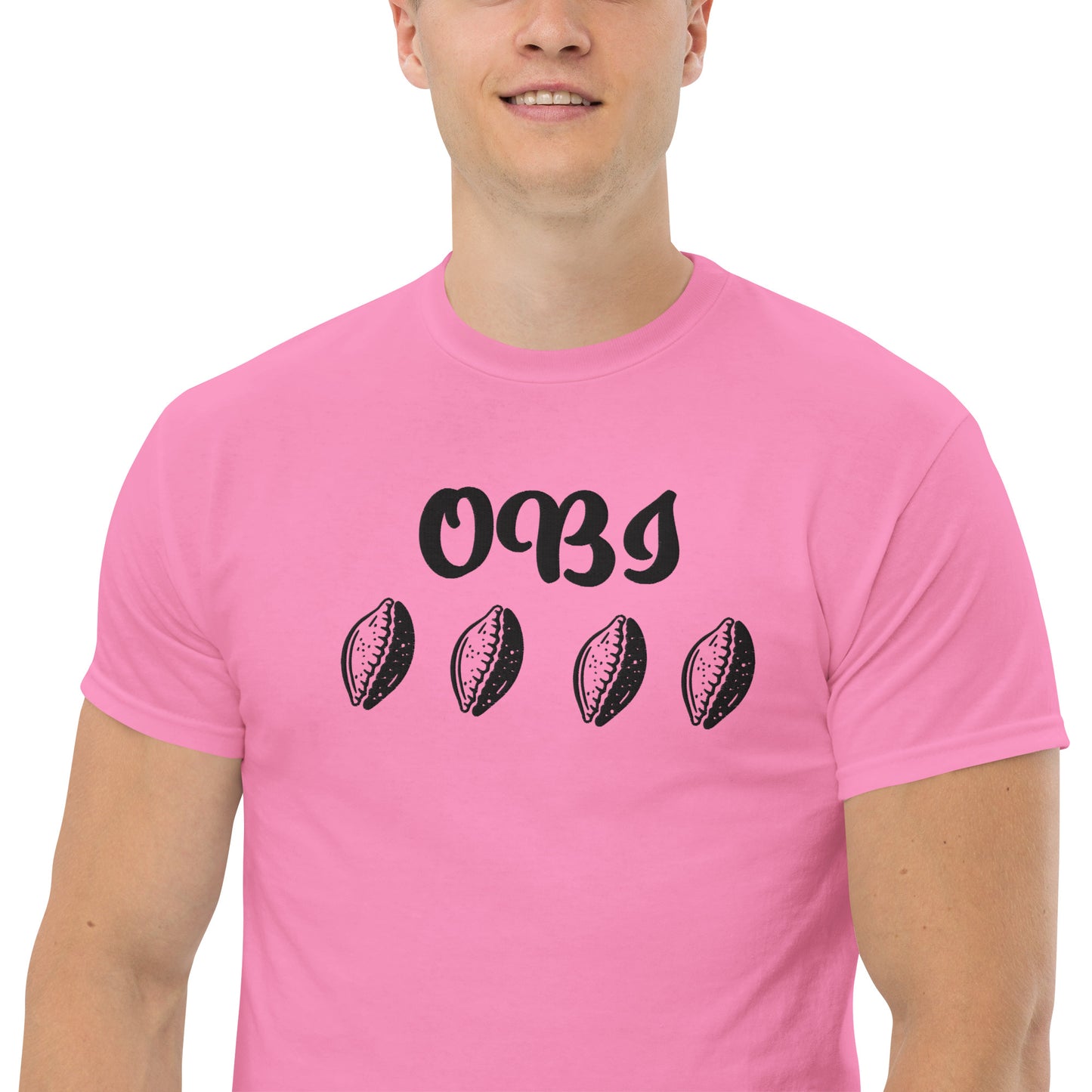OBI Black Embroidered Unisex classic tee