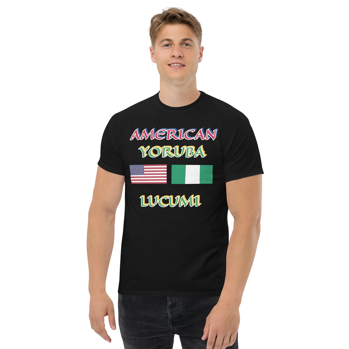 American Yoruba Lucumi Dual Flag Unisex classic tee