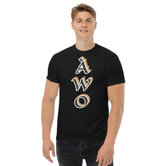 ÀWO Vertical Black/Gold Unisex classic tee