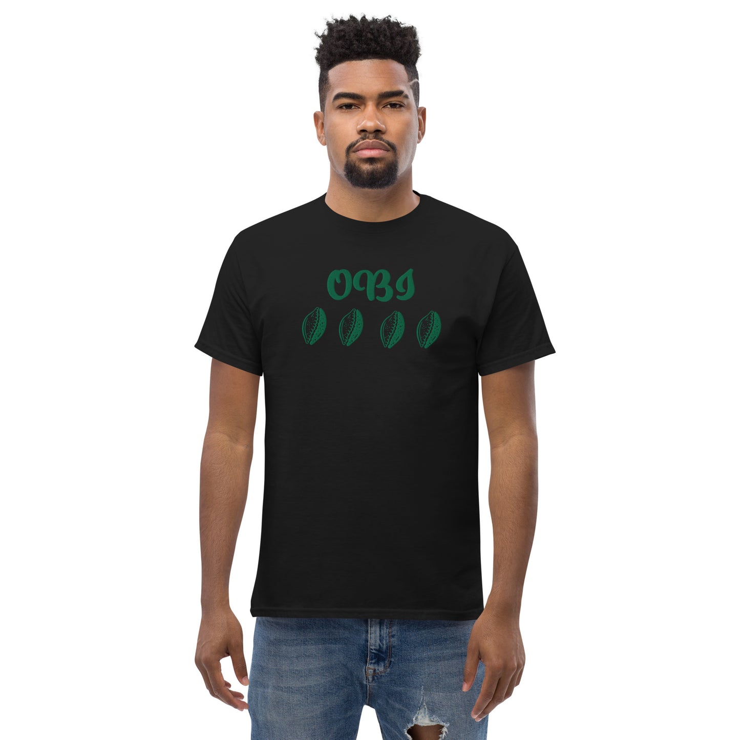 OBI Green Embroidered Unisex classic tee