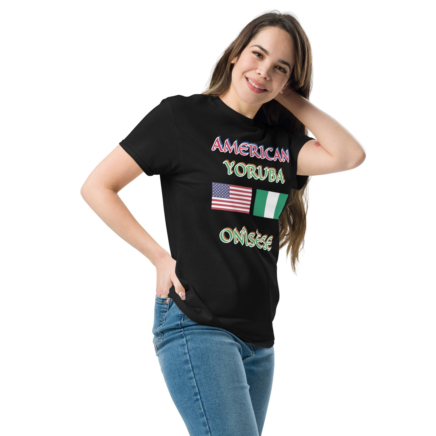 American Yoruba Onisese Dual Flag Unisex classic tee