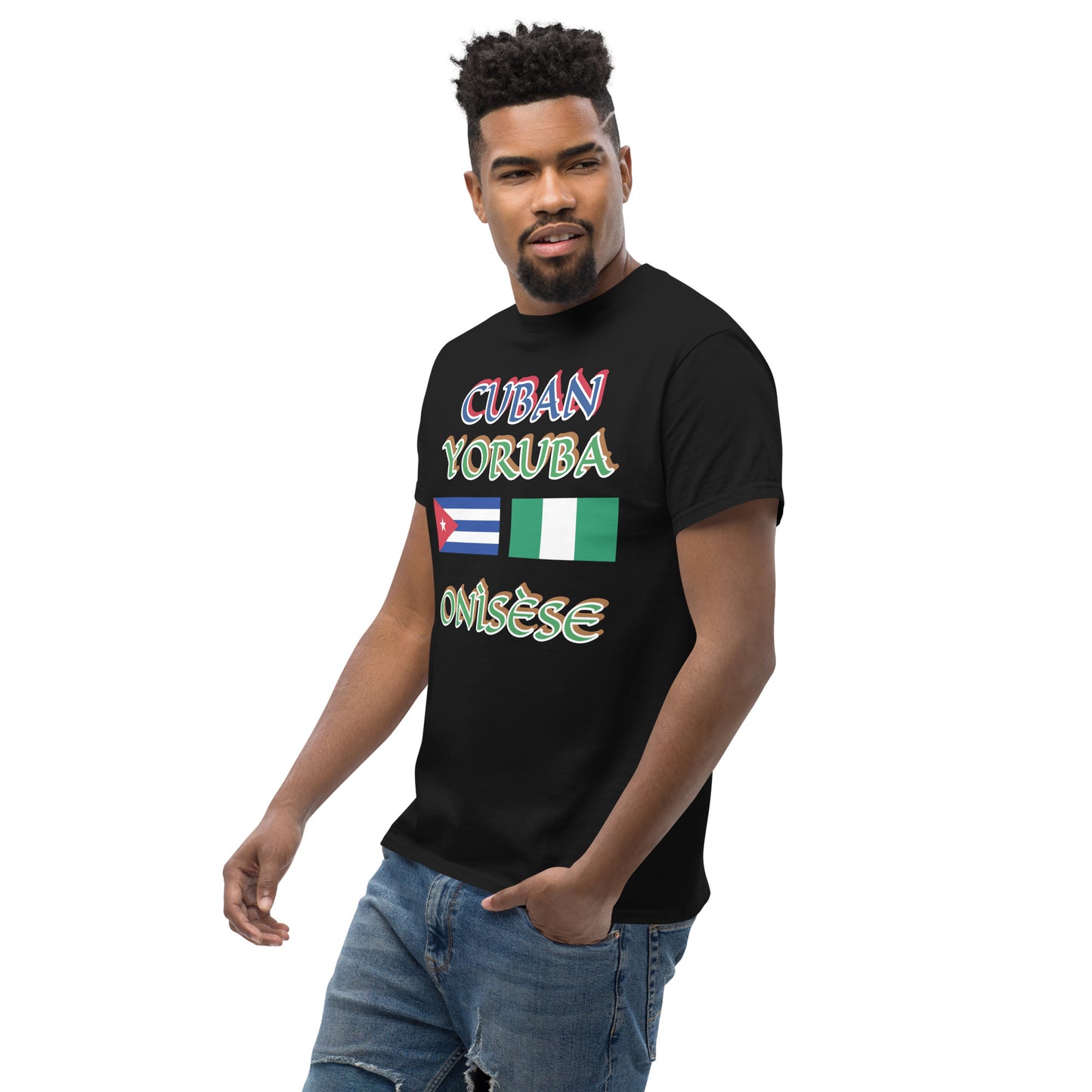 Cuban Yoruba Onisese Dual Flag Unisex classic tee