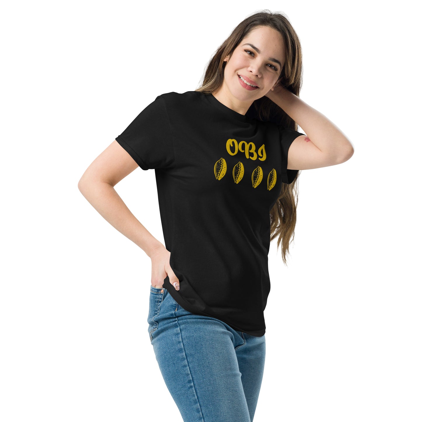 OBI Yellow Embroidered Unisex classic tee