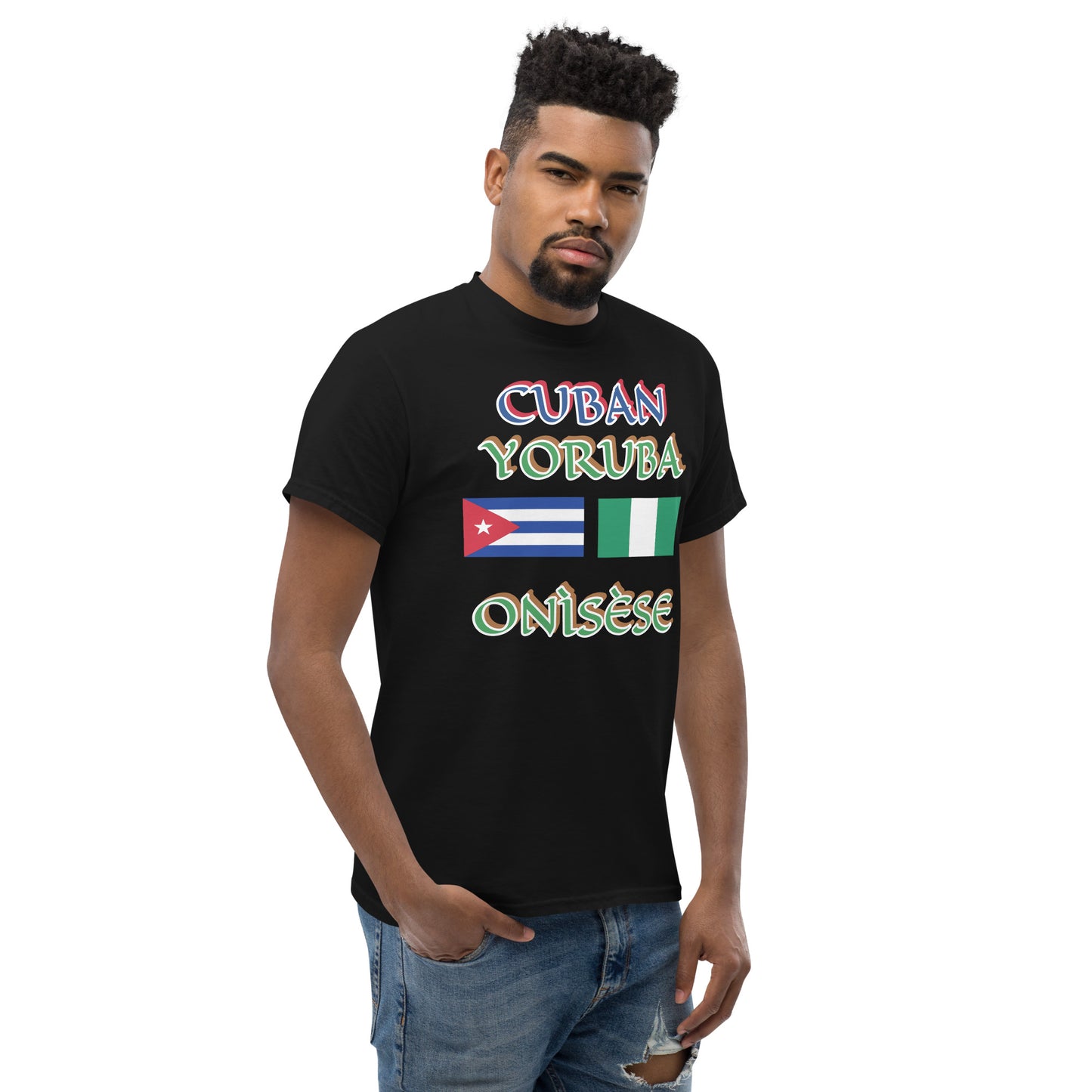 Cuban Yoruba Onisese Dual Flag Unisex classic tee