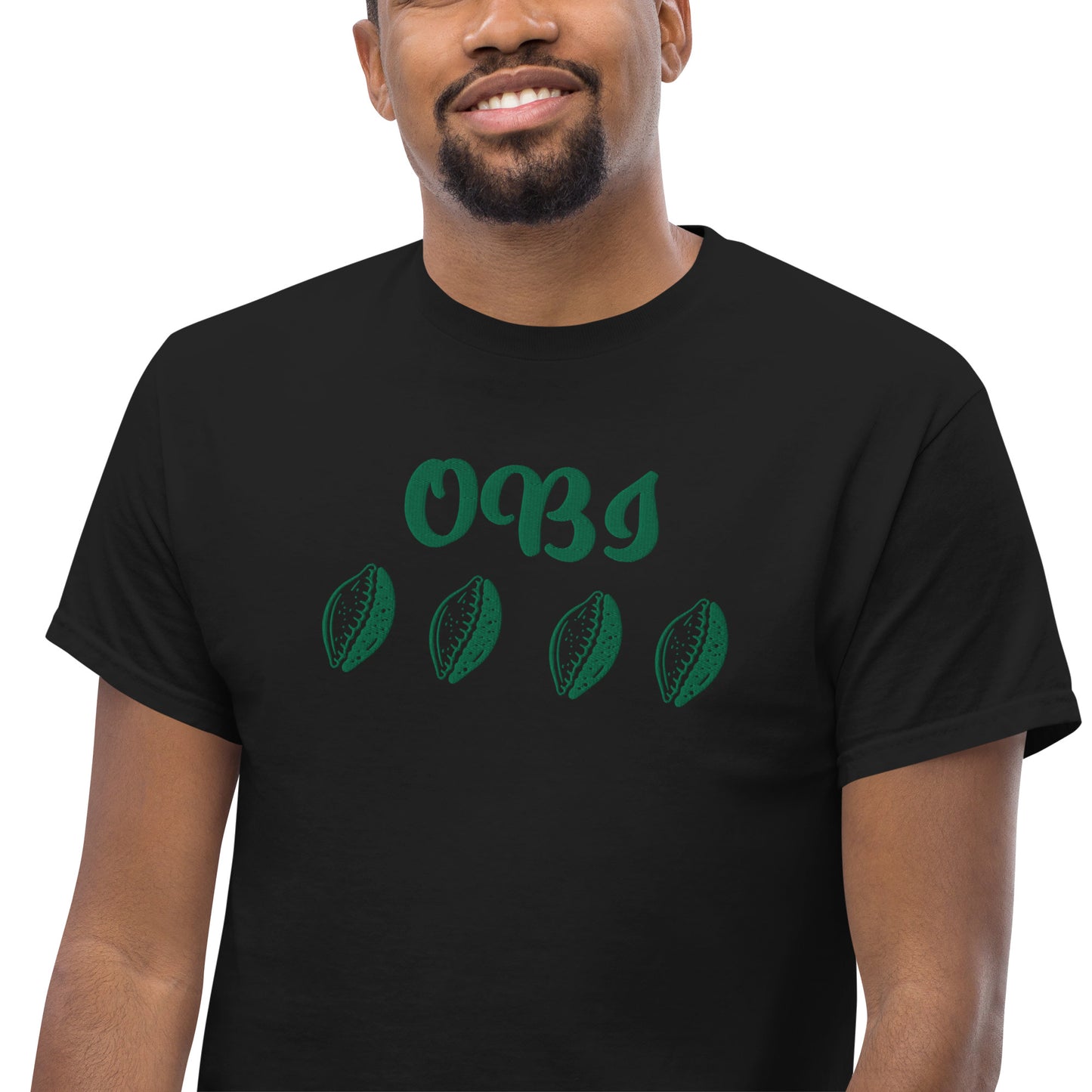 OBI Green Embroidered Unisex classic tee