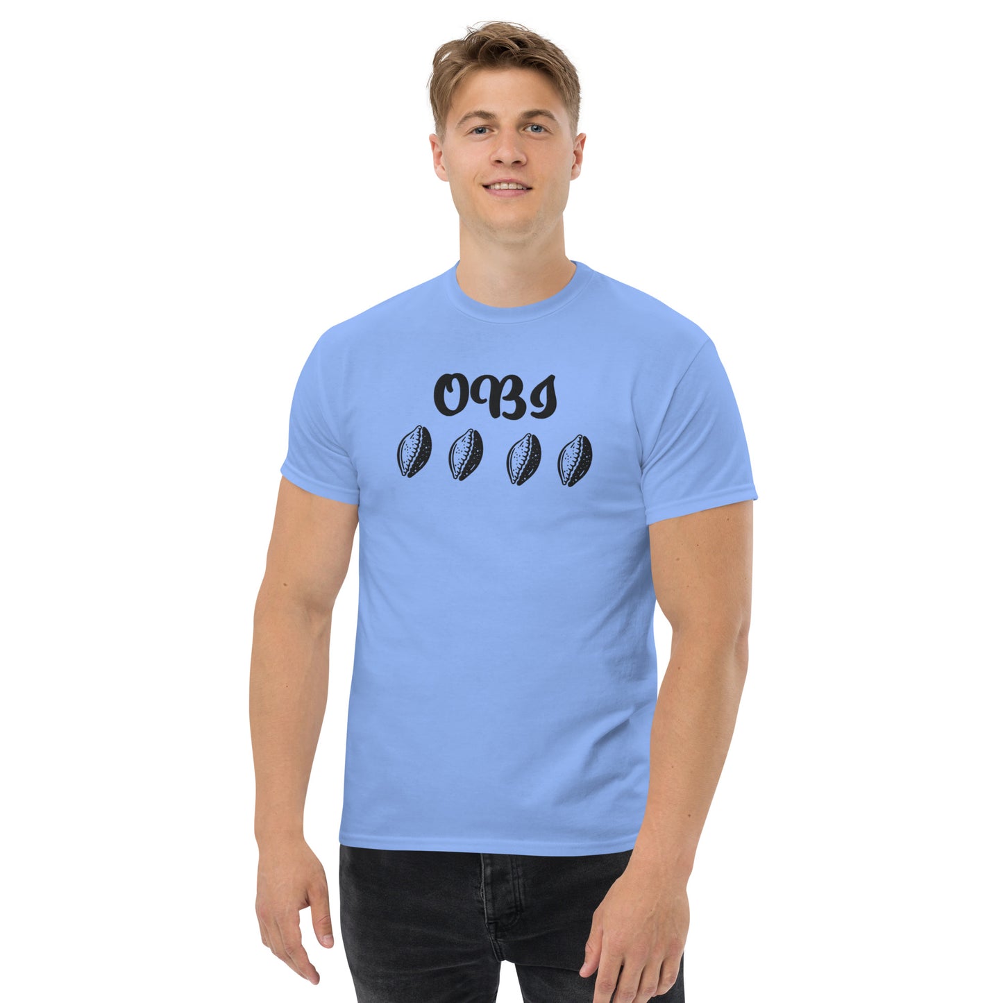 OBI Black Embroidered Unisex classic tee