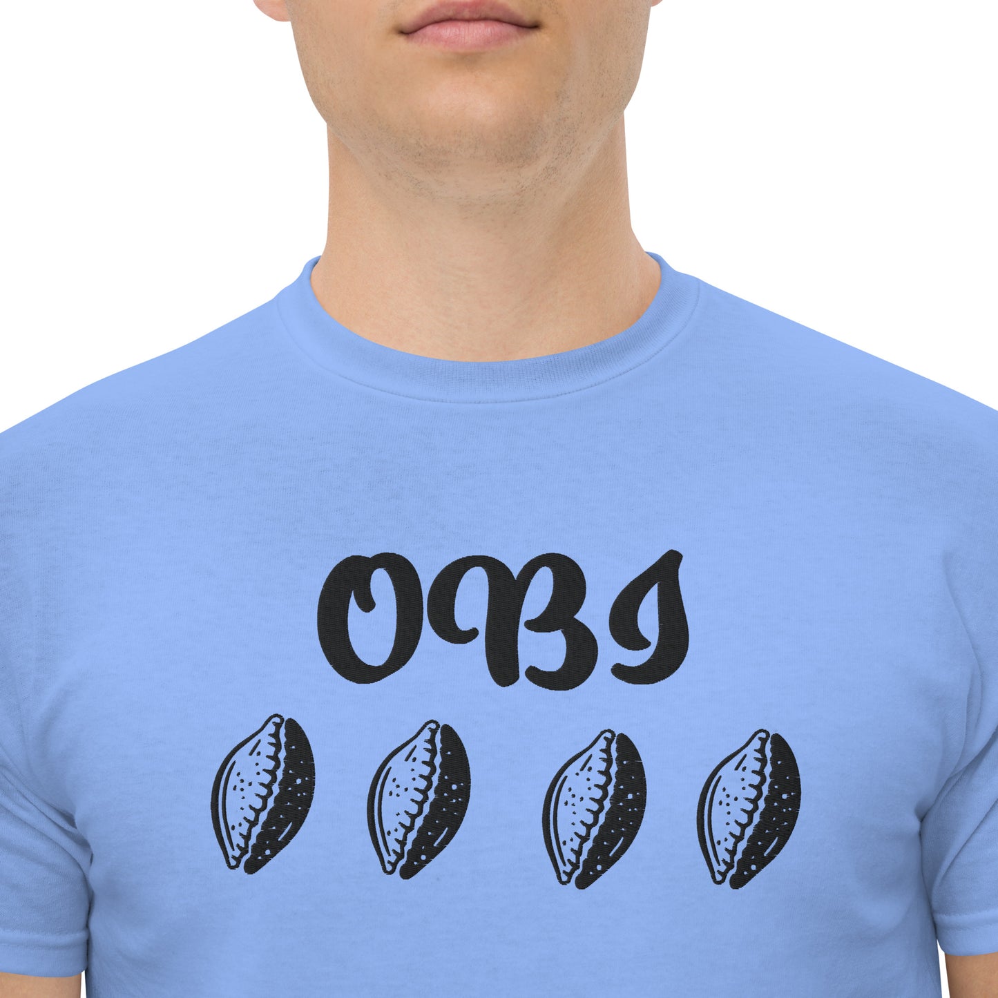 OBI Black Embroidered Unisex classic tee