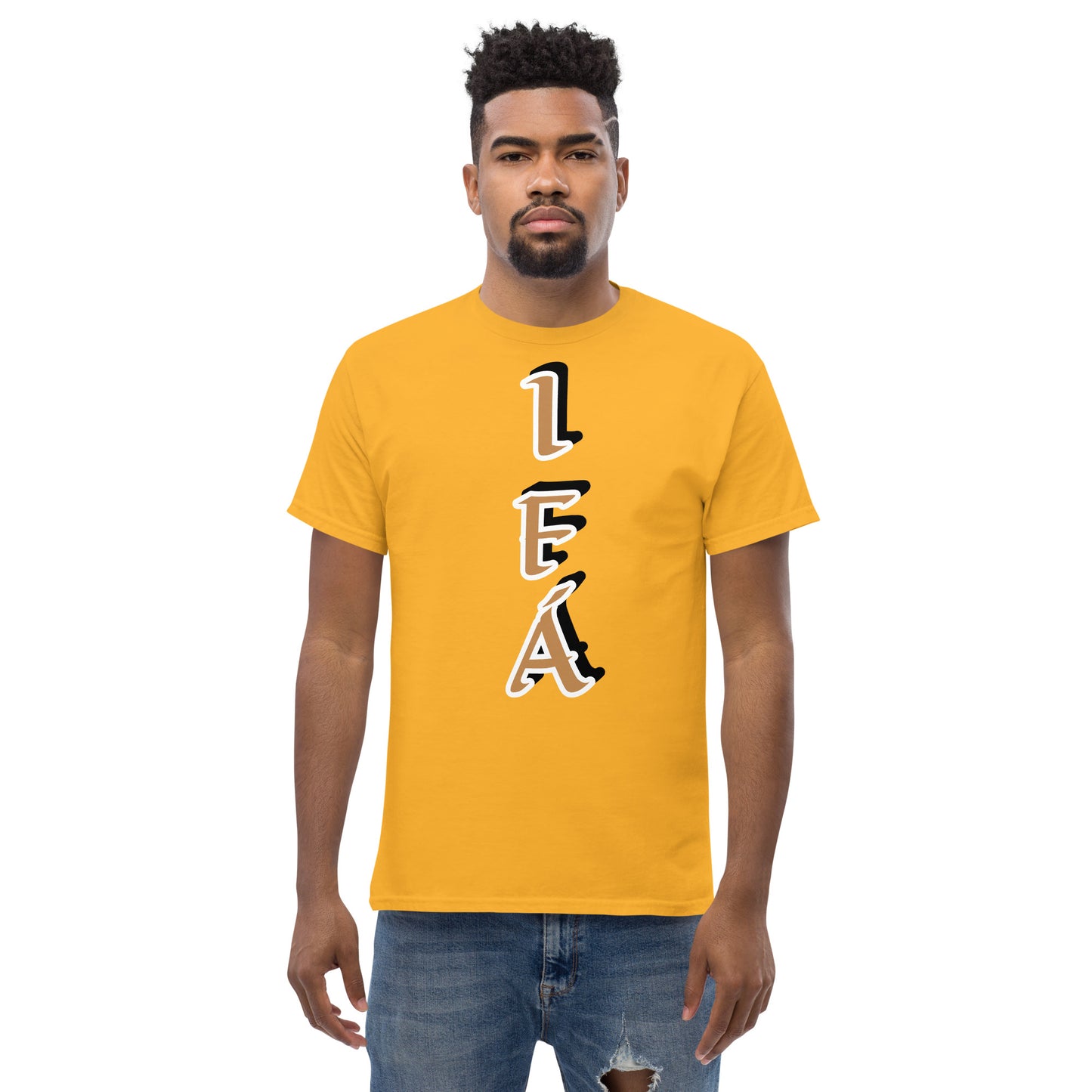 IFÁ Vertical Gold/Black Unisex classic tee