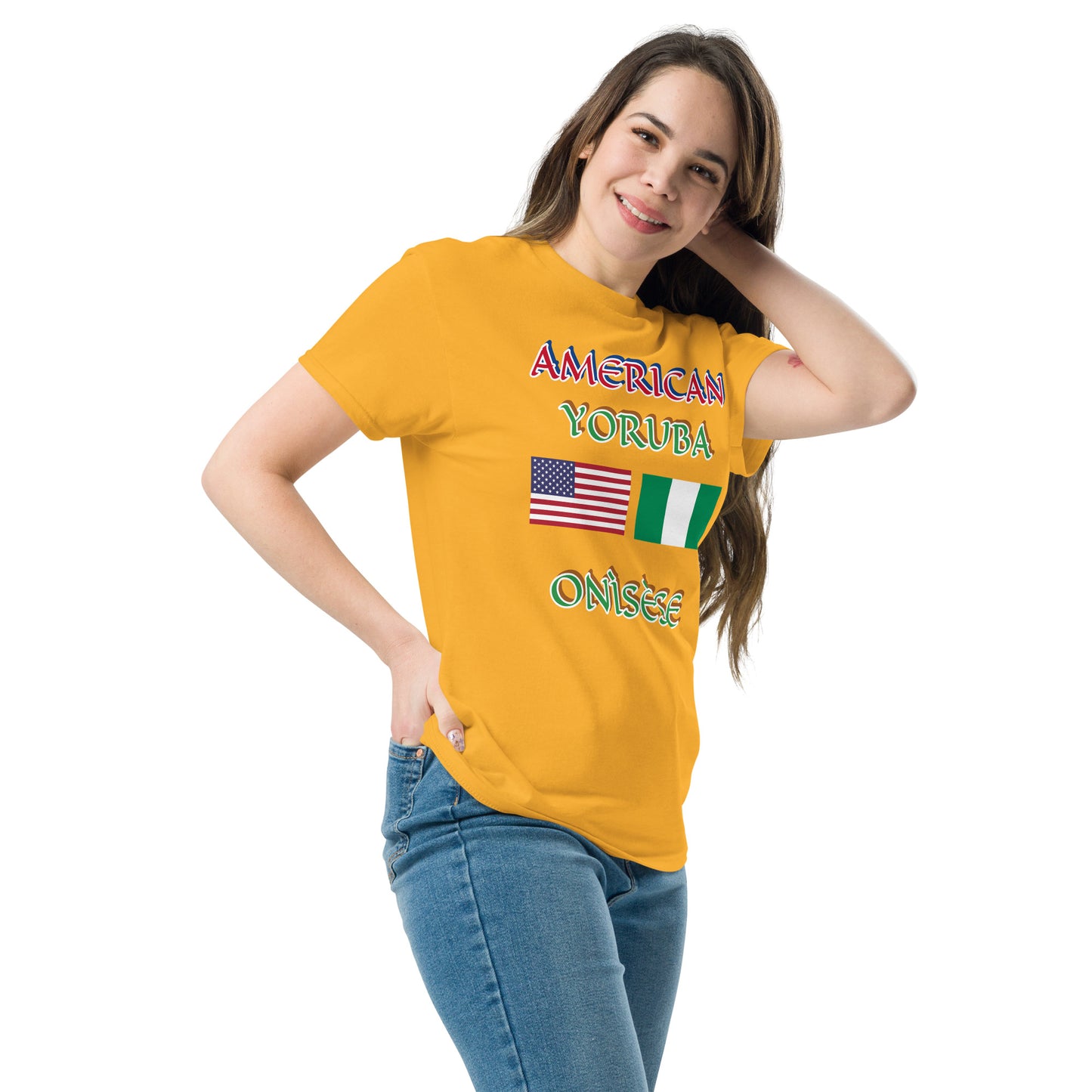 American Yoruba Onisese Dual Flag Unisex classic tee