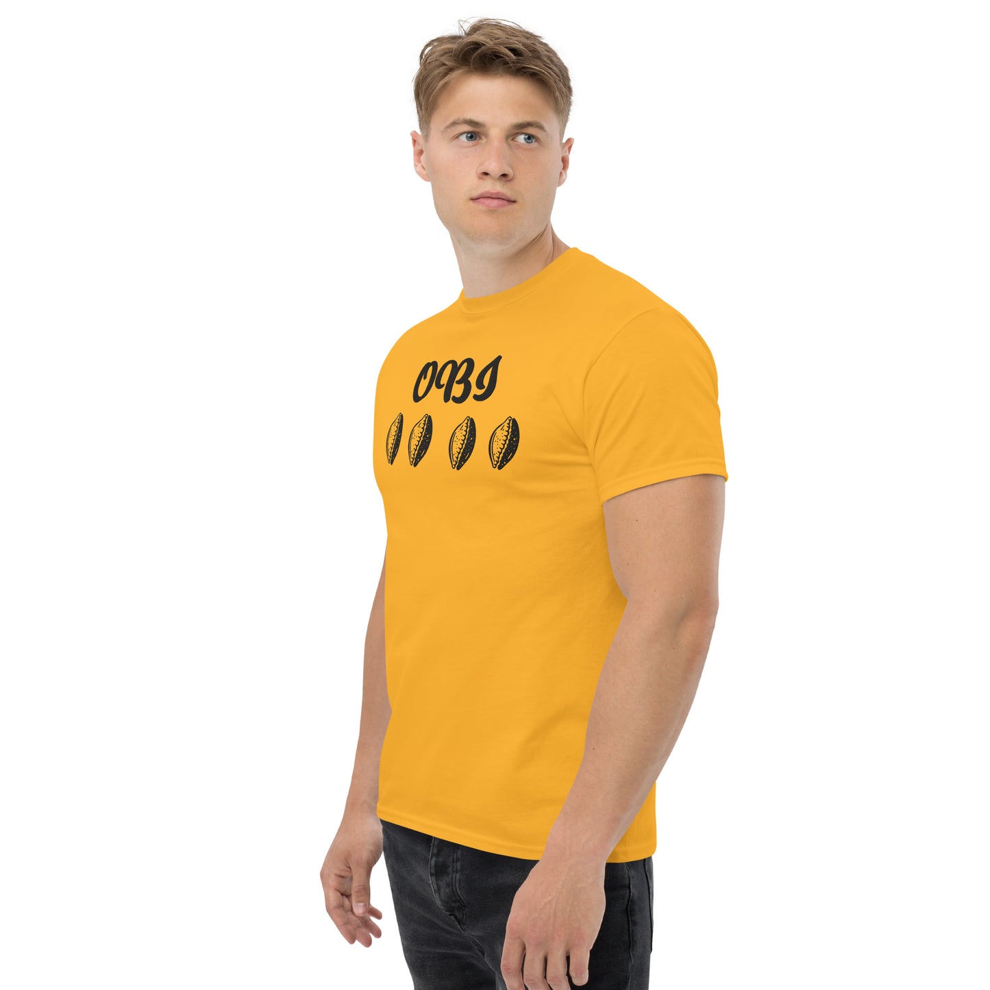 OBI Black Embroidered Unisex classic tee