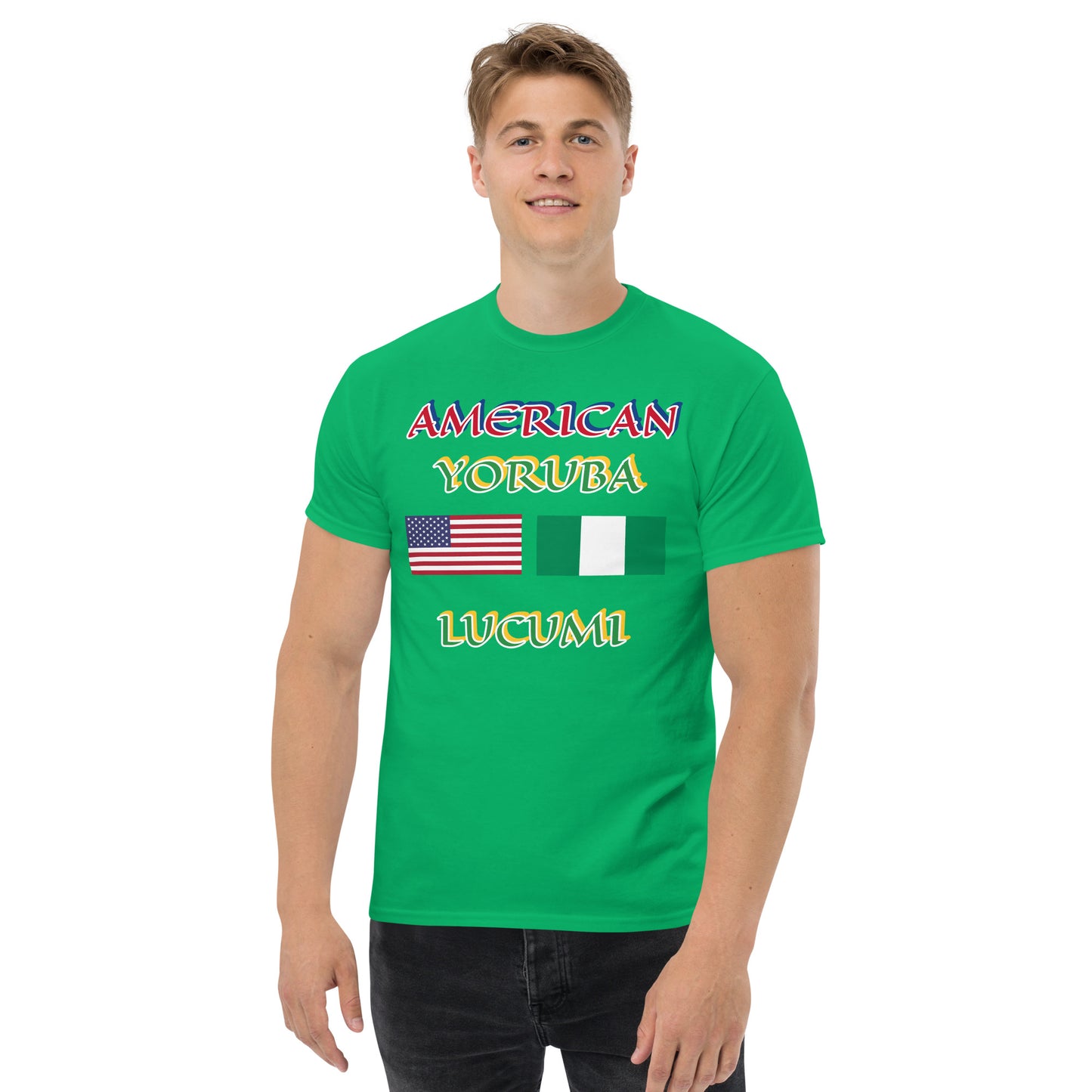 American Yoruba Lucumi Dual Flag Unisex classic tee