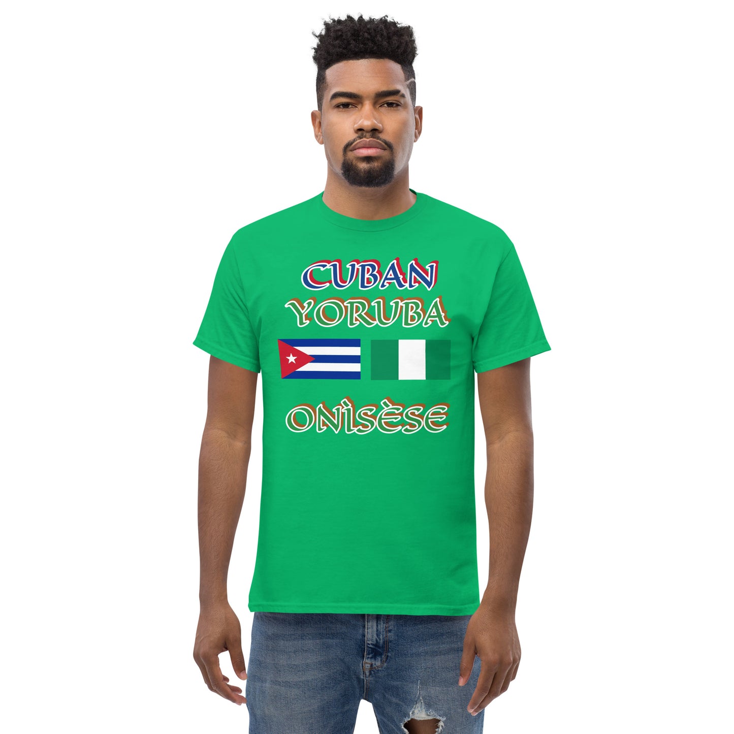 Cuban Yoruba Onisese Dual Flag Unisex classic tee