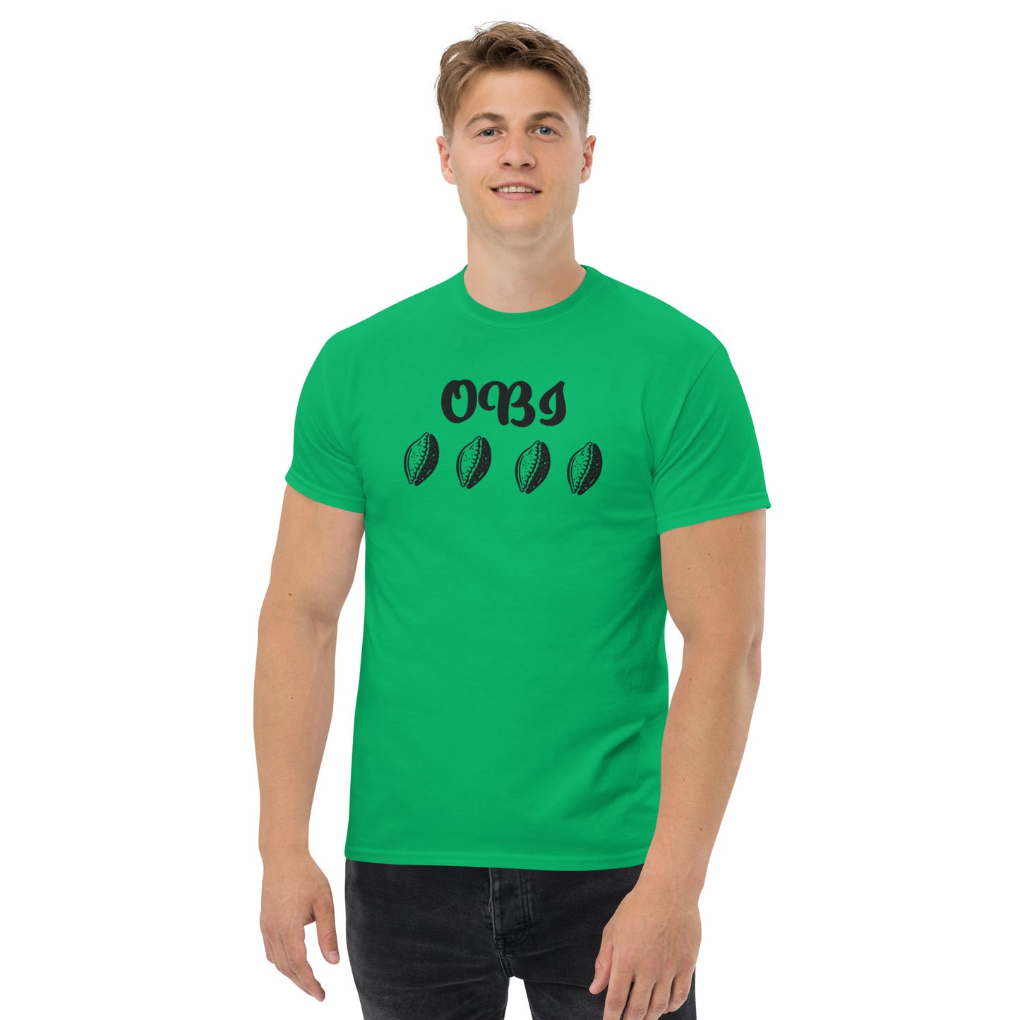 OBI Black Embroidered Unisex classic tee