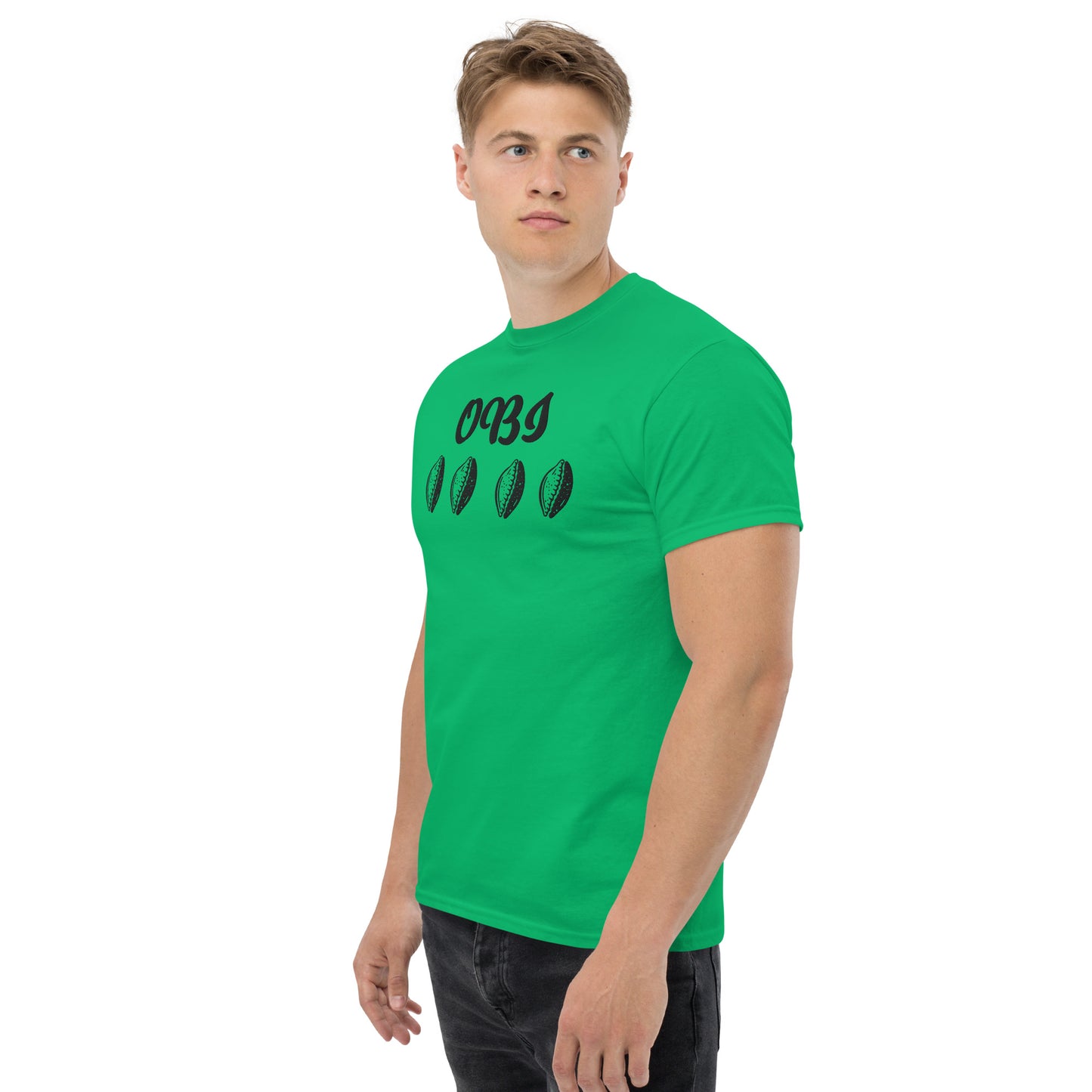 OBI Black Embroidered Unisex classic tee