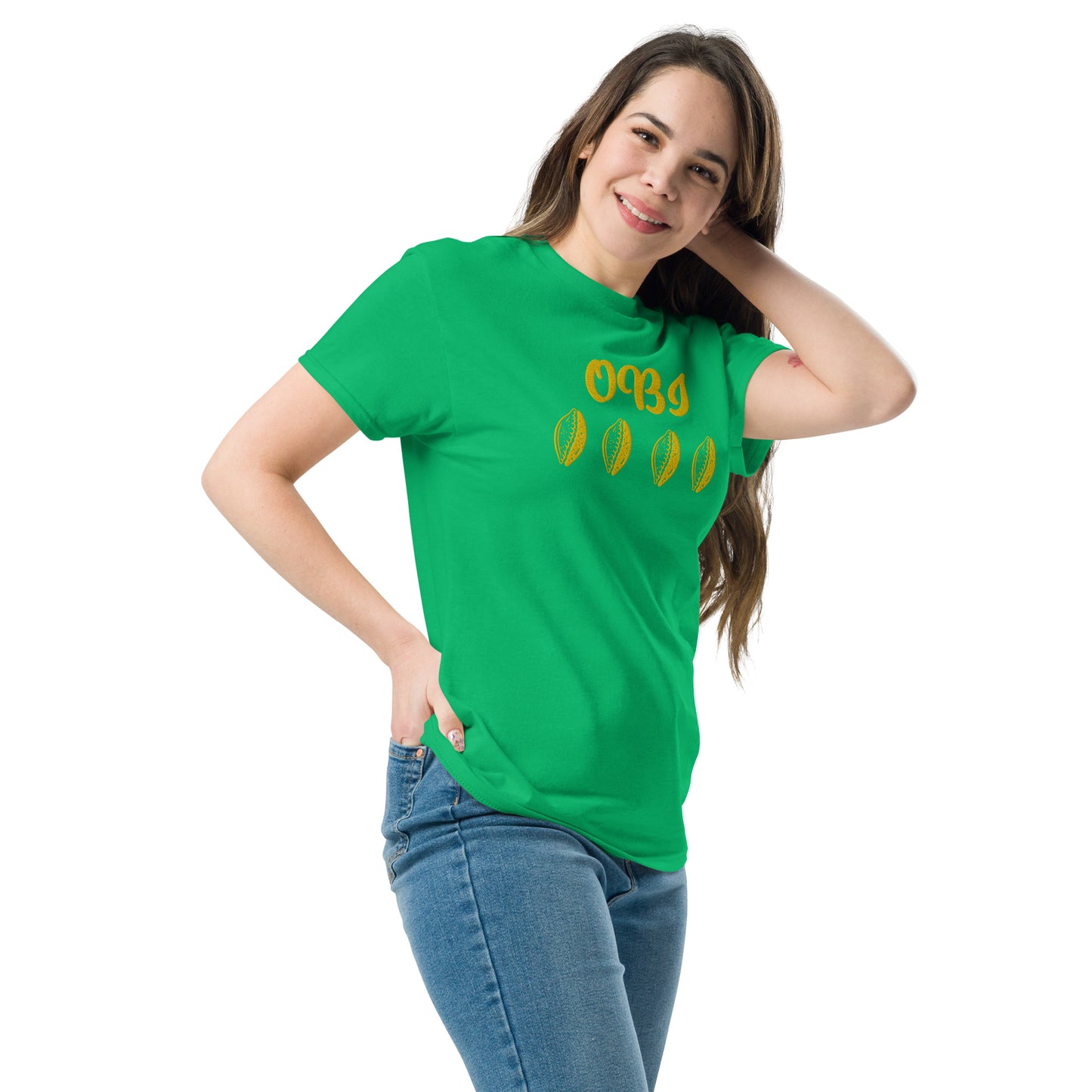 OBI Yellow Embroidered Unisex classic tee