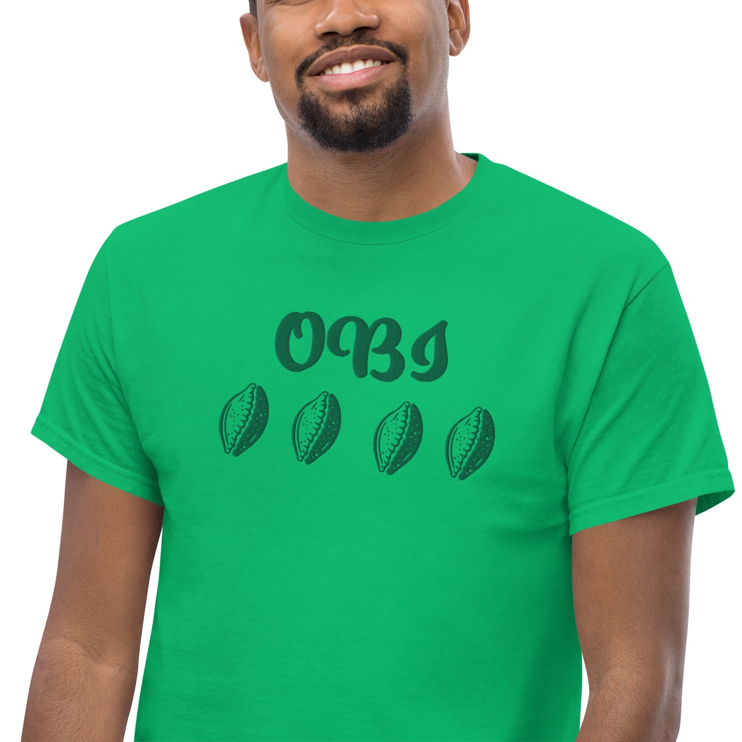 OBI Green Embroidered Unisex classic tee