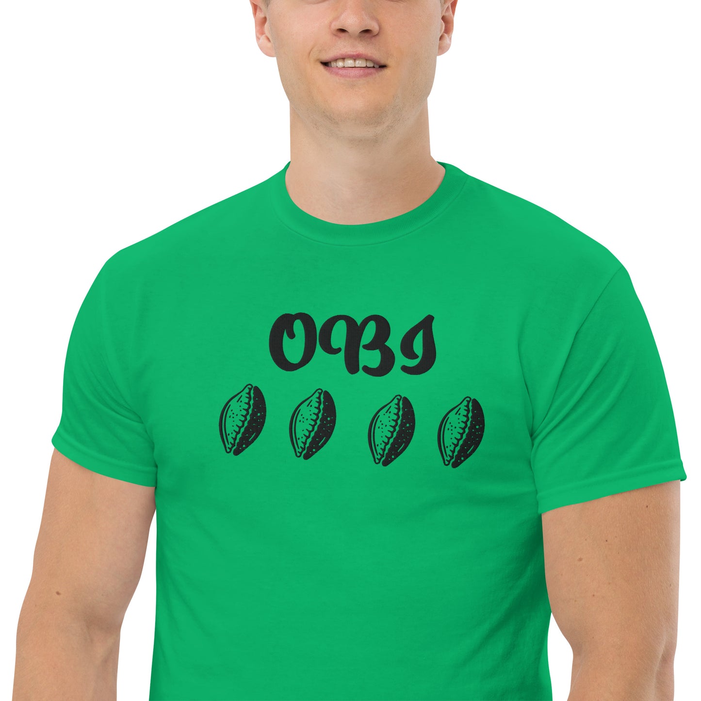OBI Black Embroidered Unisex classic tee