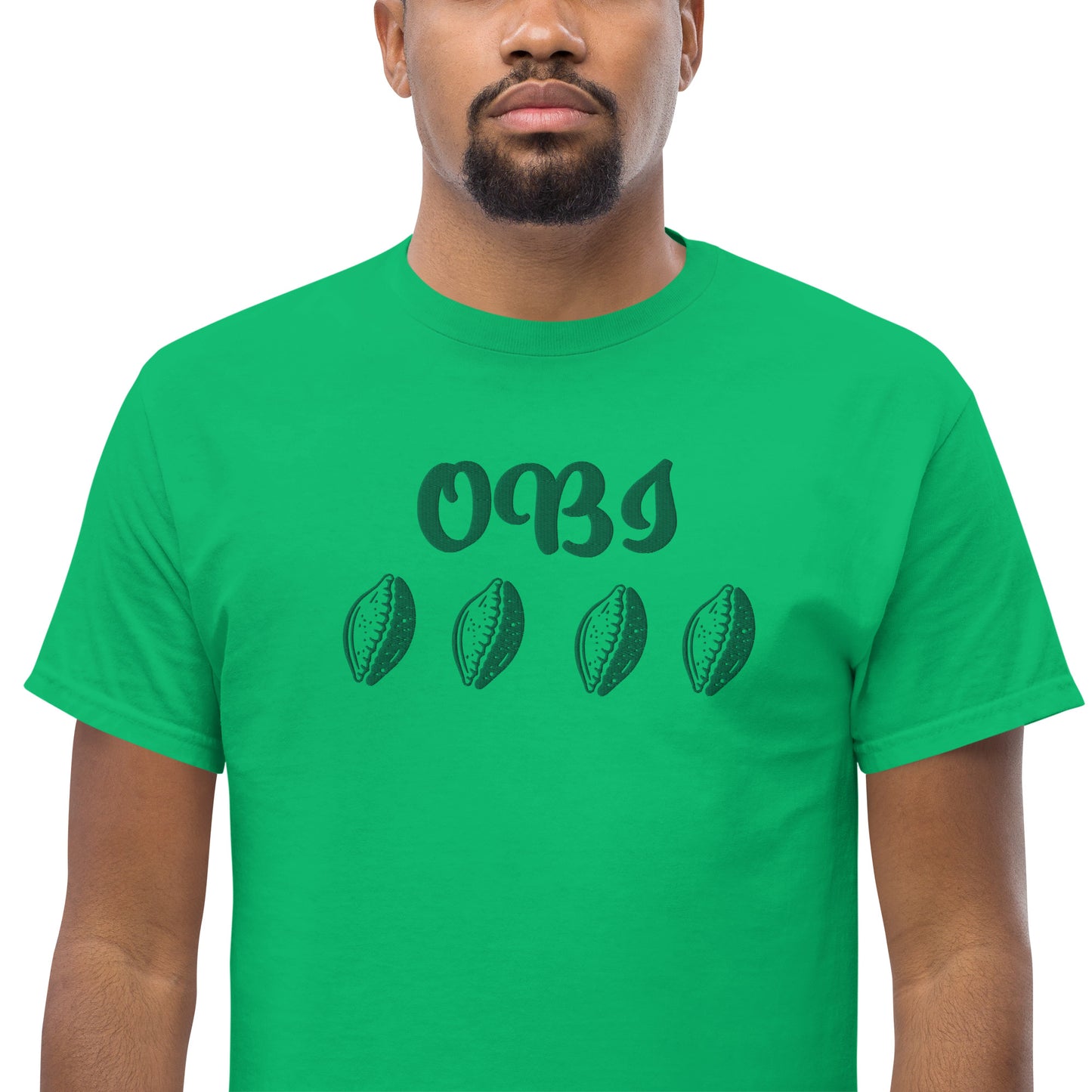 OBI Green Embroidered Unisex classic tee