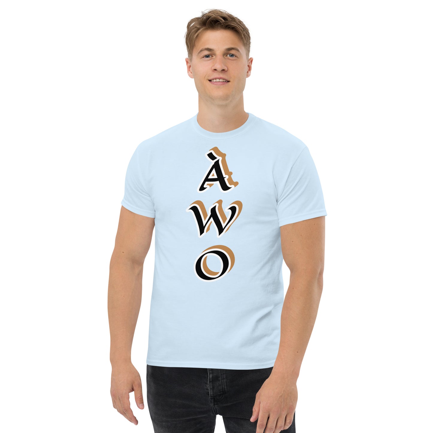 ÀWO Vertical Black/Gold Unisex classic tee