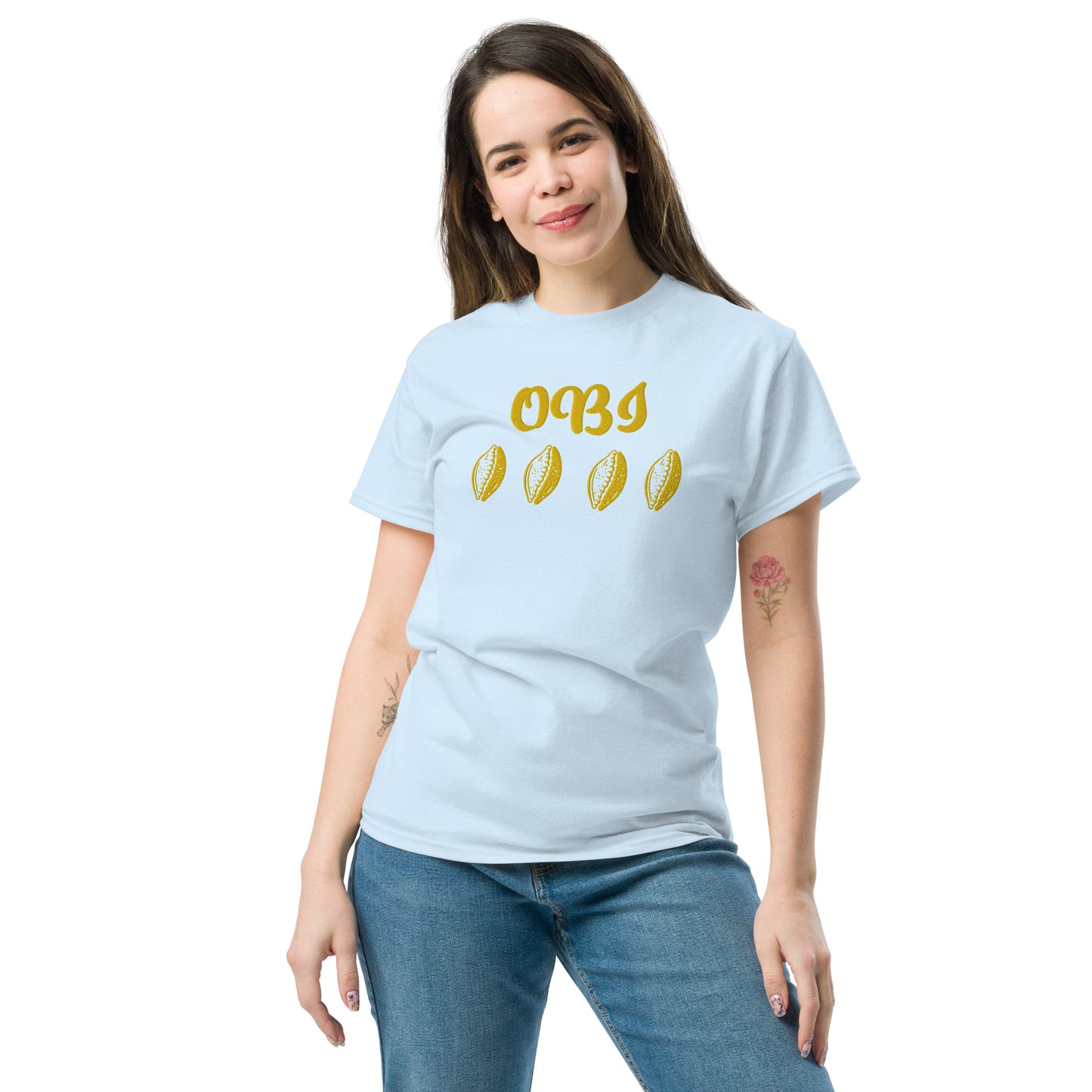 OBI Yellow Embroidered Unisex classic tee