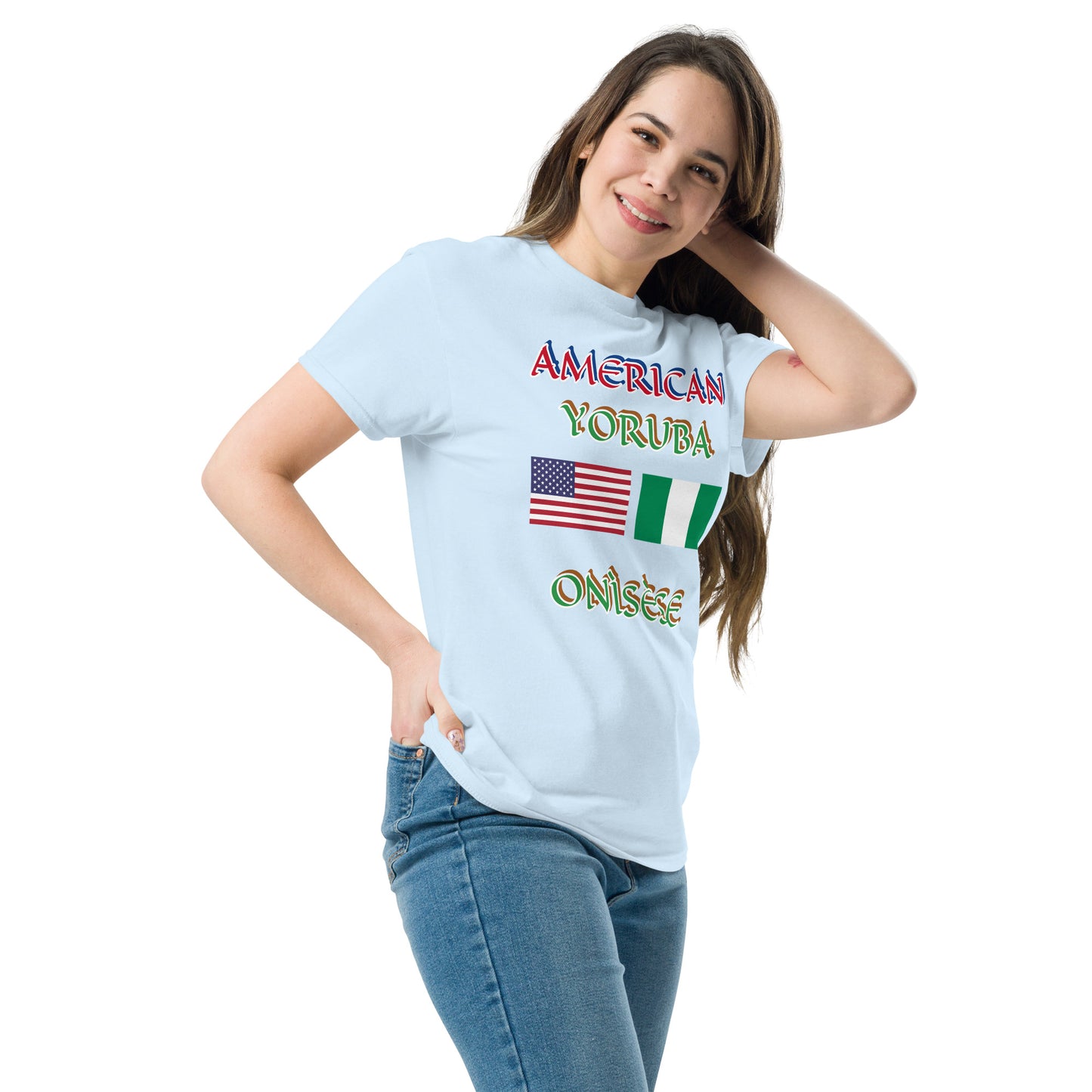 American Yoruba Onisese Dual Flag Unisex classic tee