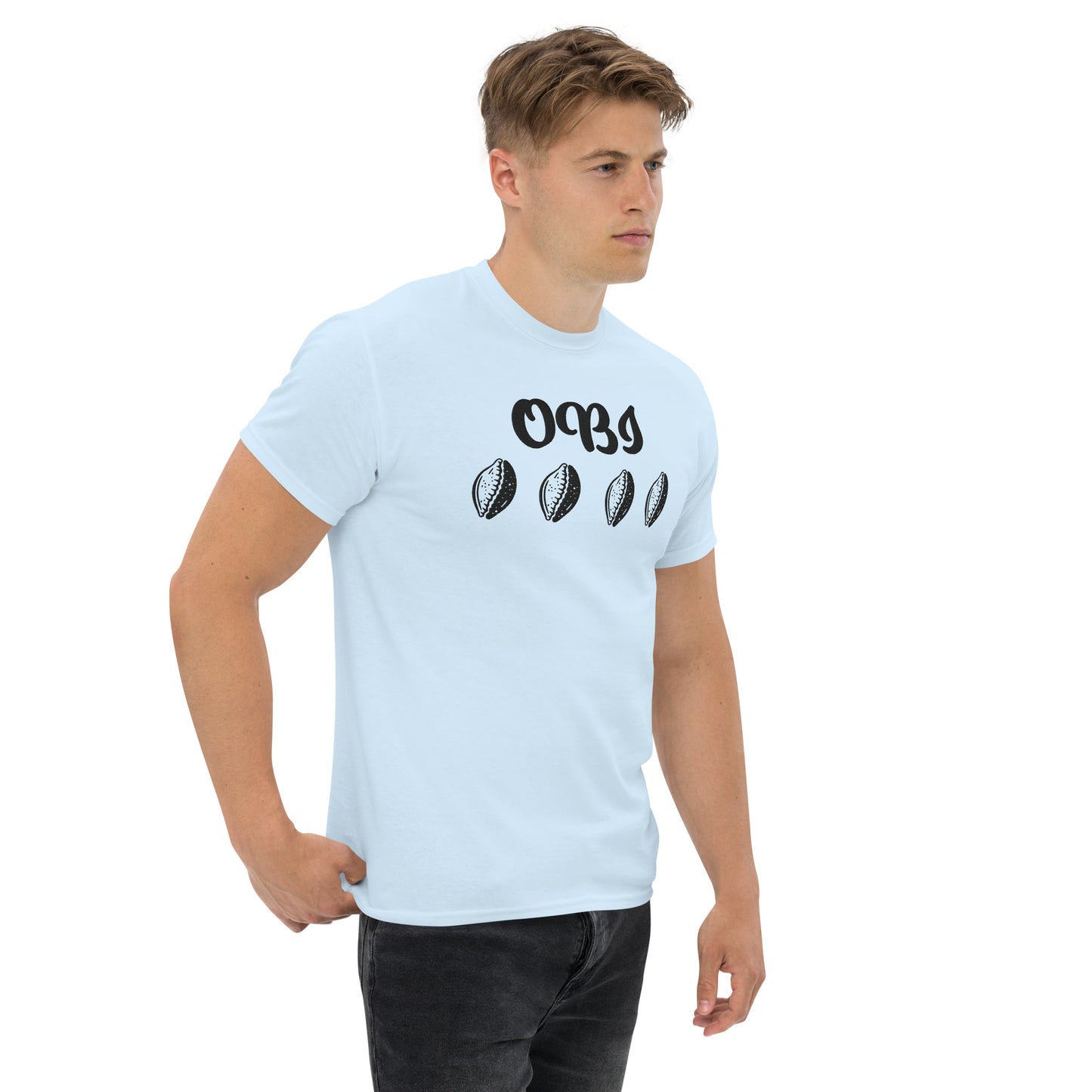 OBI Black Embroidered Unisex classic tee