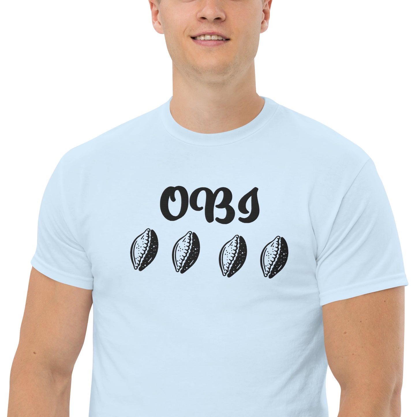 OBI Black Embroidered Unisex classic tee