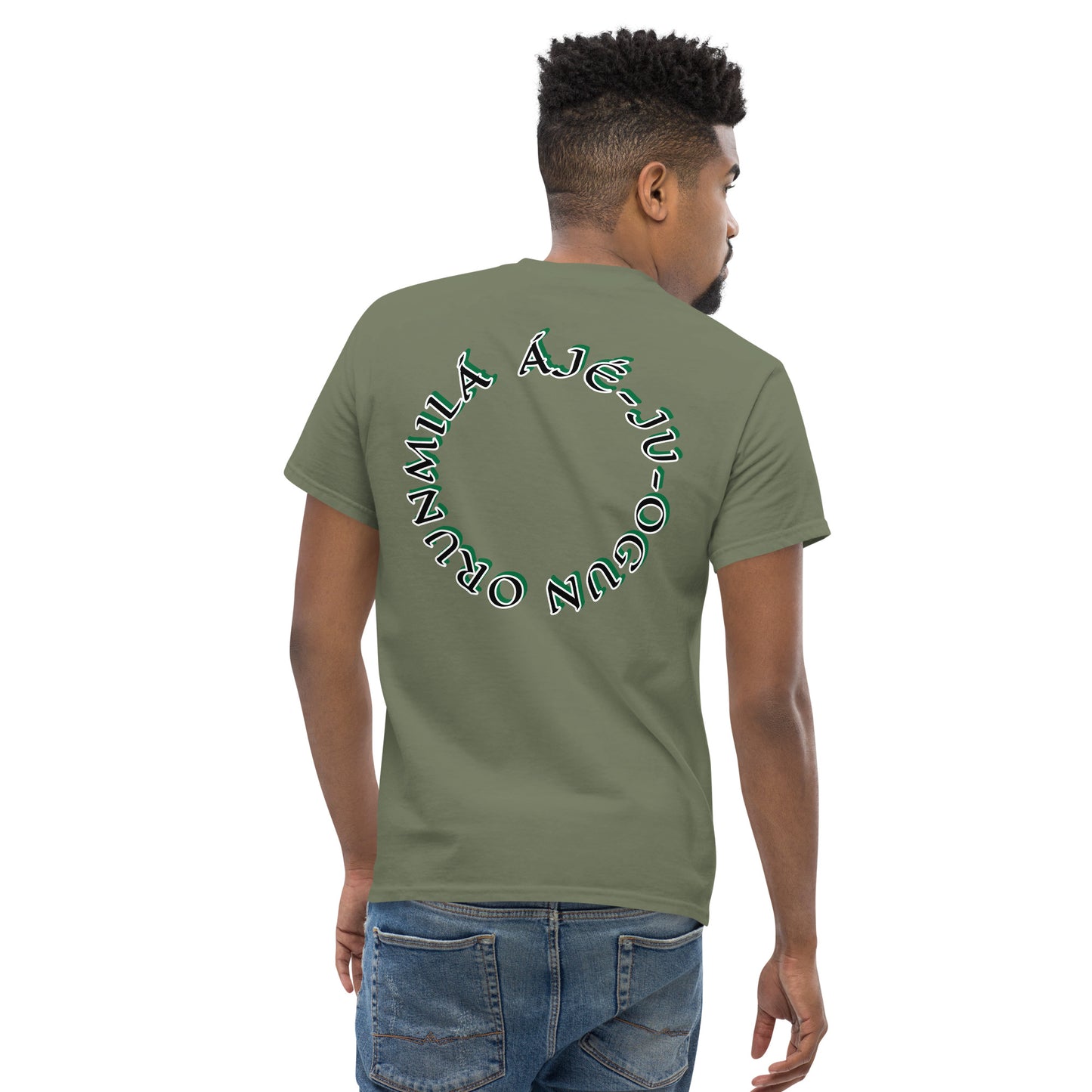 ORUNMILÁ Egbe IRÉ ÀWO Ifa Aje ju Ogun Reverse Unisex classic tee