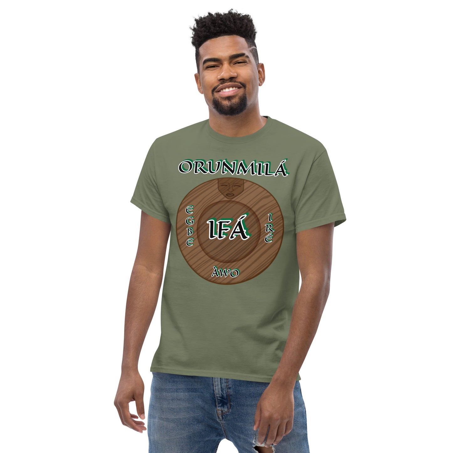 ORUNMILÁ Egbe IRÉ ÀWO Ifa Aje ju Ogun Reverse Unisex classic tee