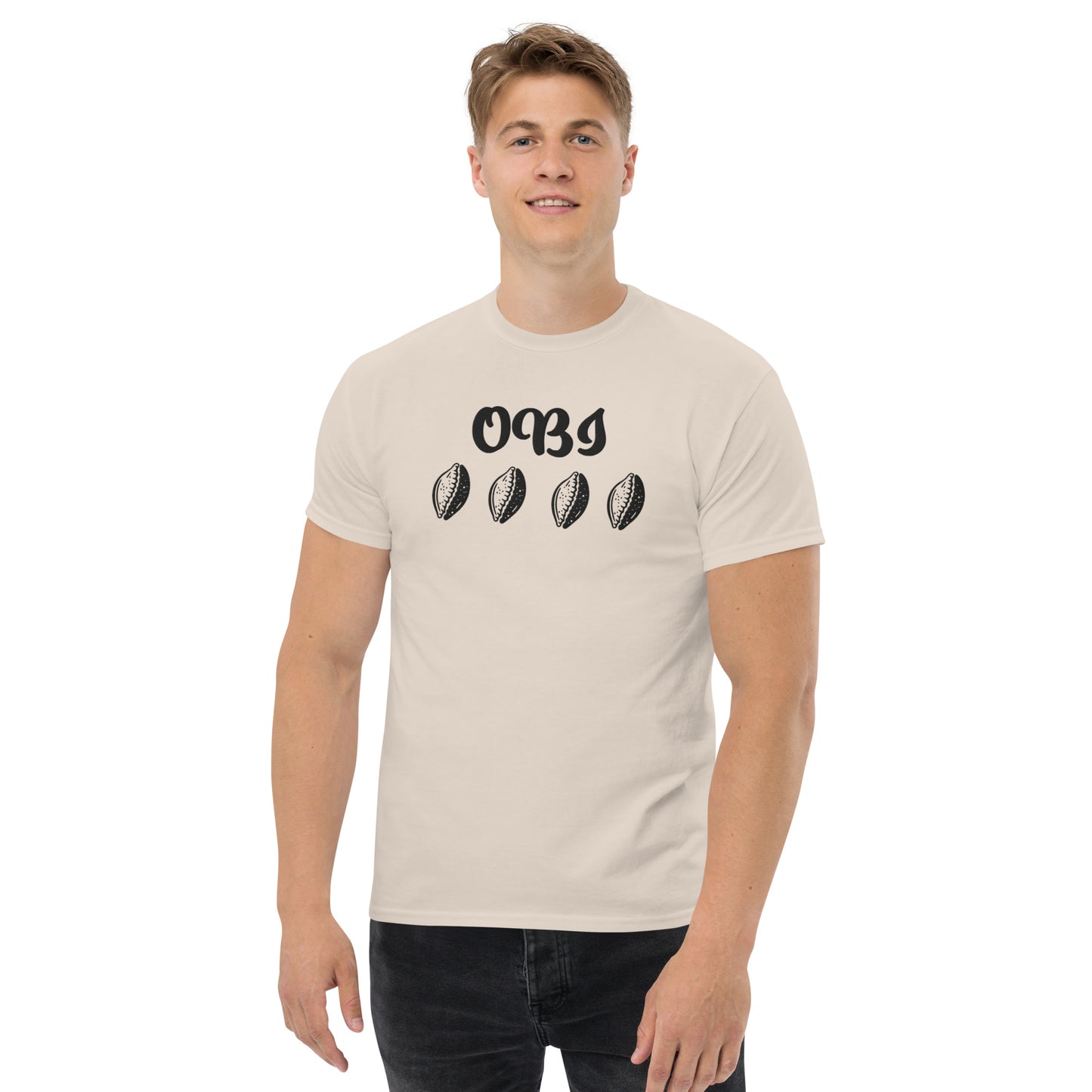 OBI Black Embroidered Unisex classic tee