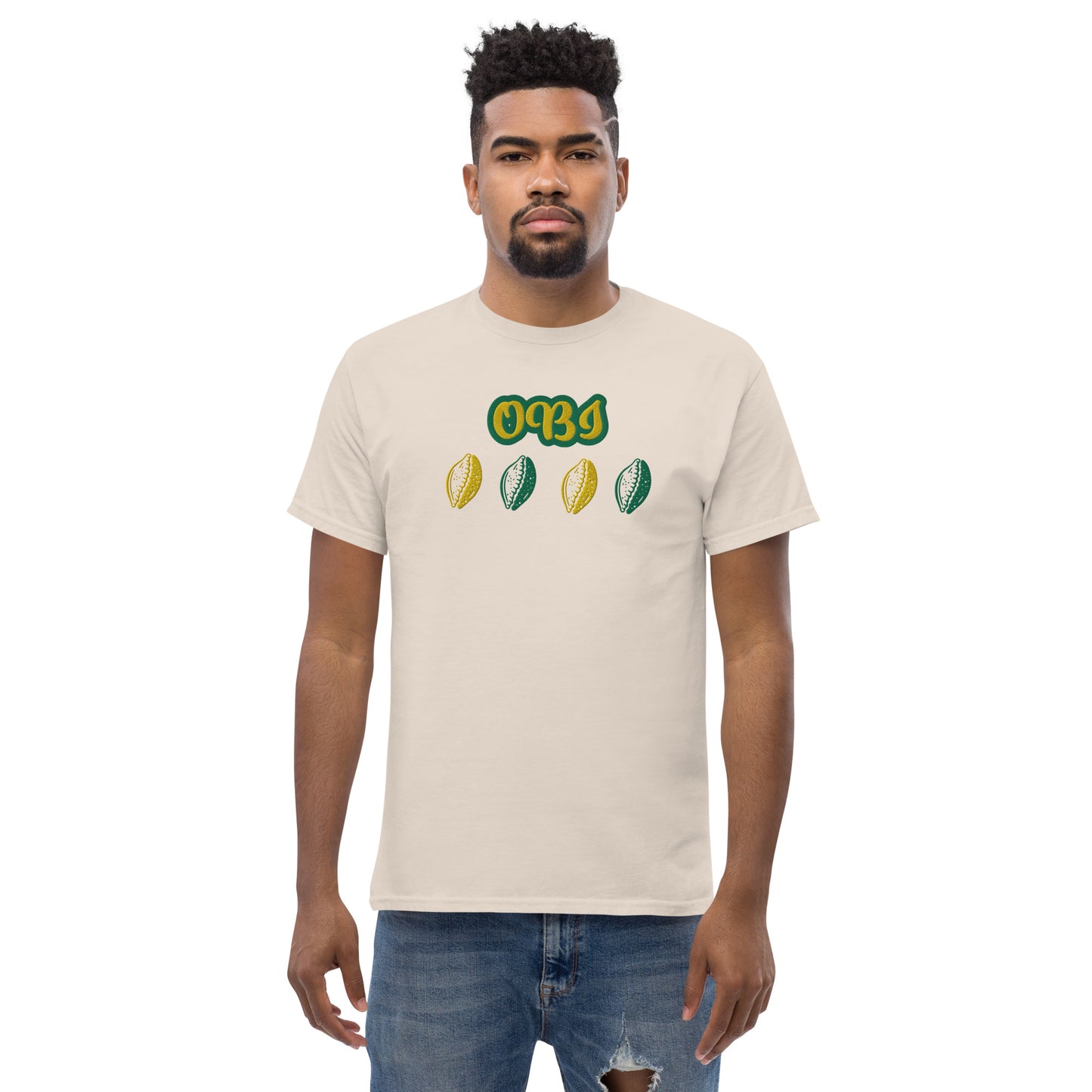 OBI Lucumi Reversed Embroidered Unisex classic tee