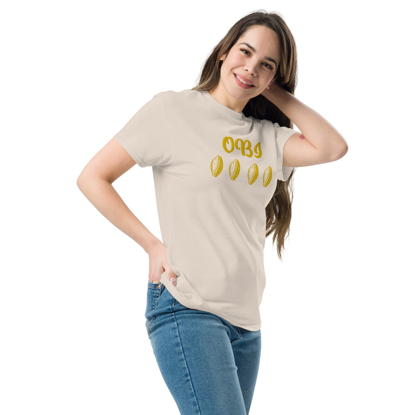 OBI Yellow Embroidered Unisex classic tee